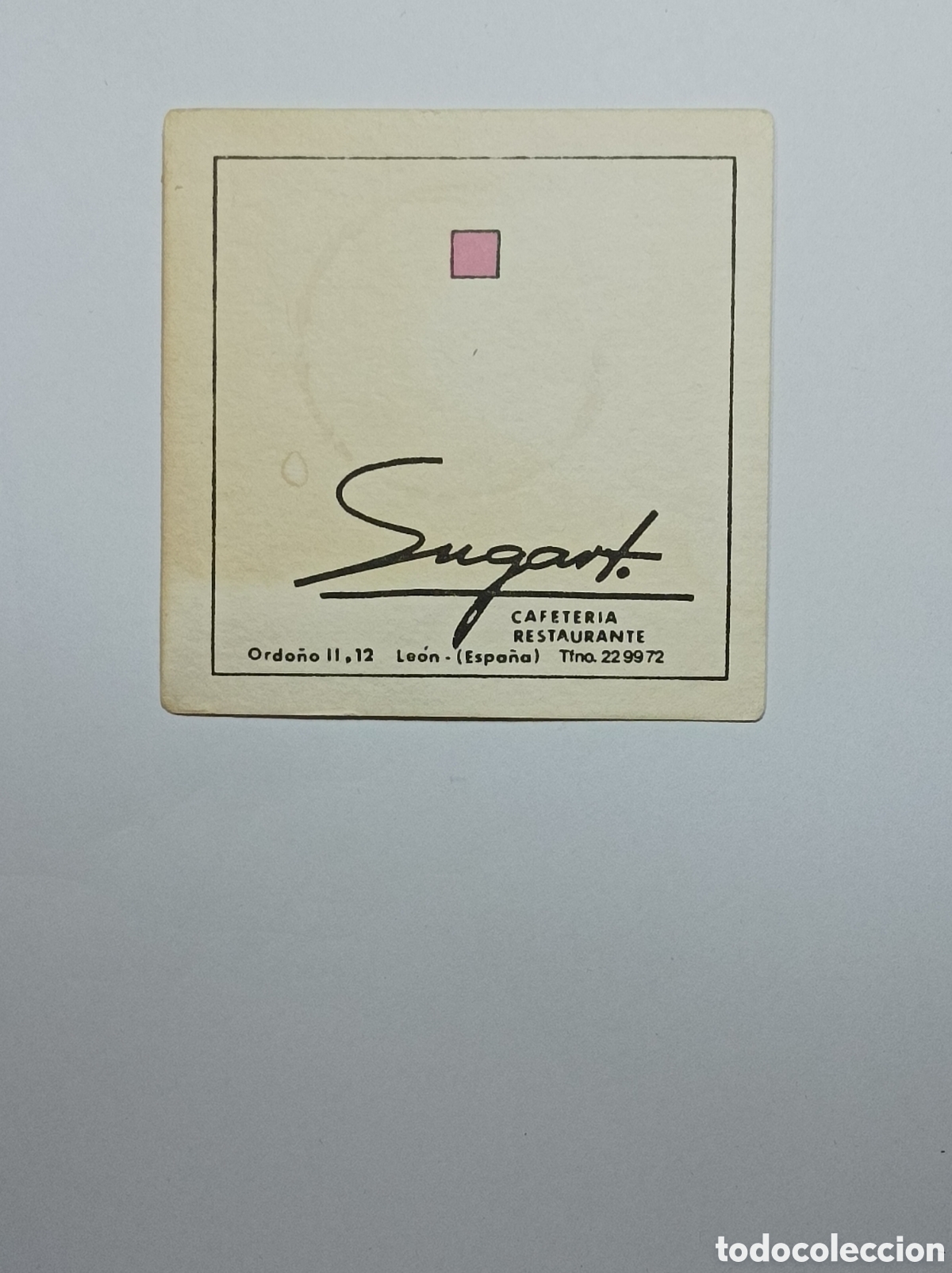 Vintage: SUGART CAFETER&Iacute;A. LEON. POSAVASOS. - Foto 1
