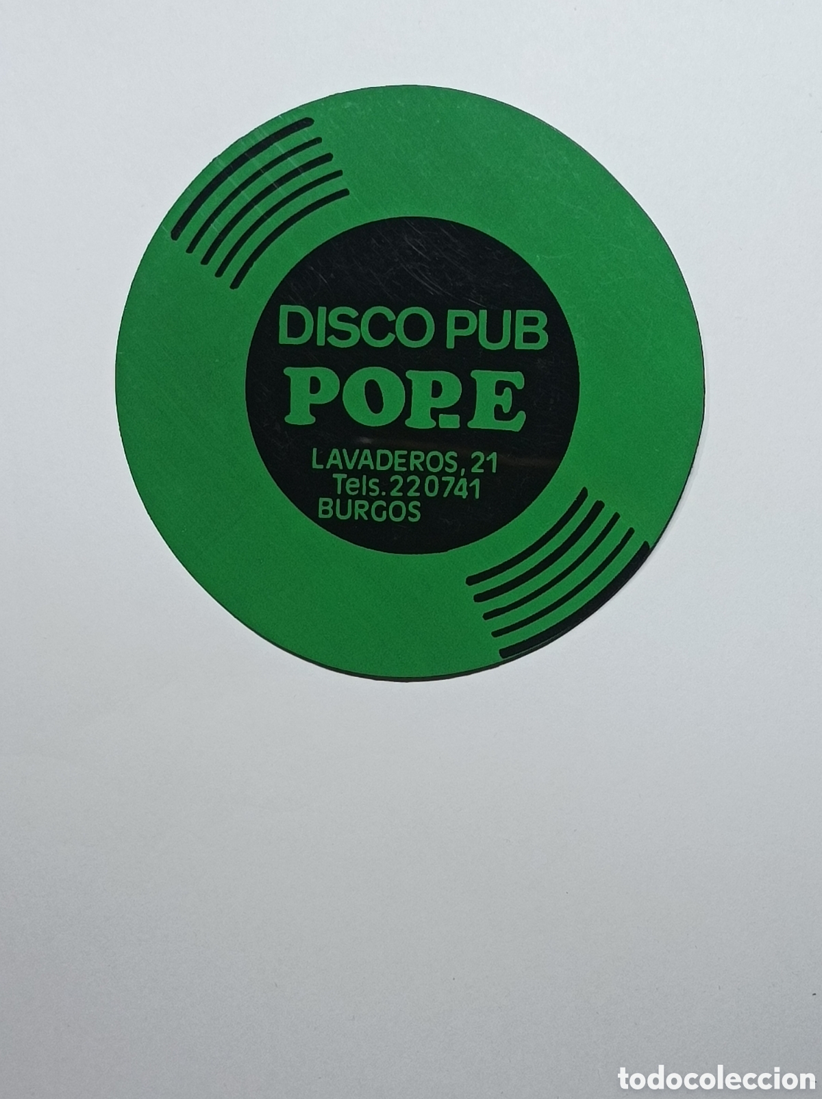Vintage: DISCO PUB POP.E. BURGOS. POSAVASOS. - Foto 1