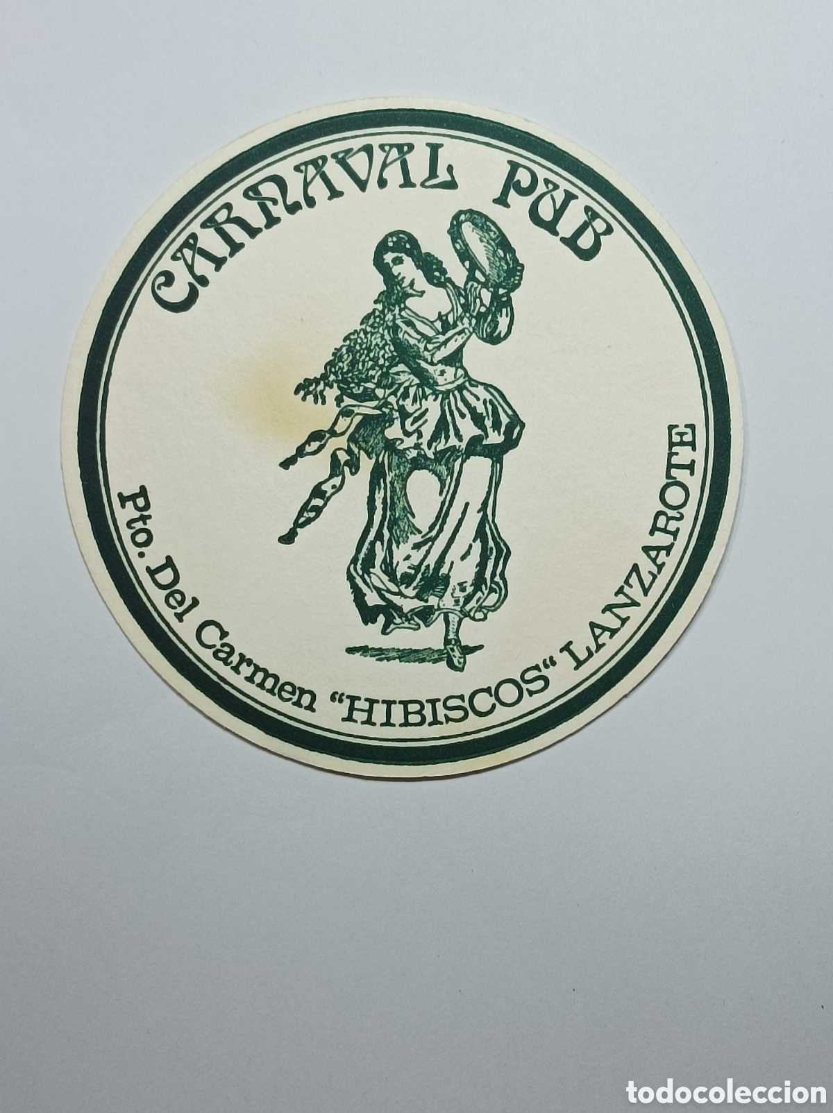 Vintage: CARNAVAL PUB. LANZAROTE. POSAVASOS. - Foto 1