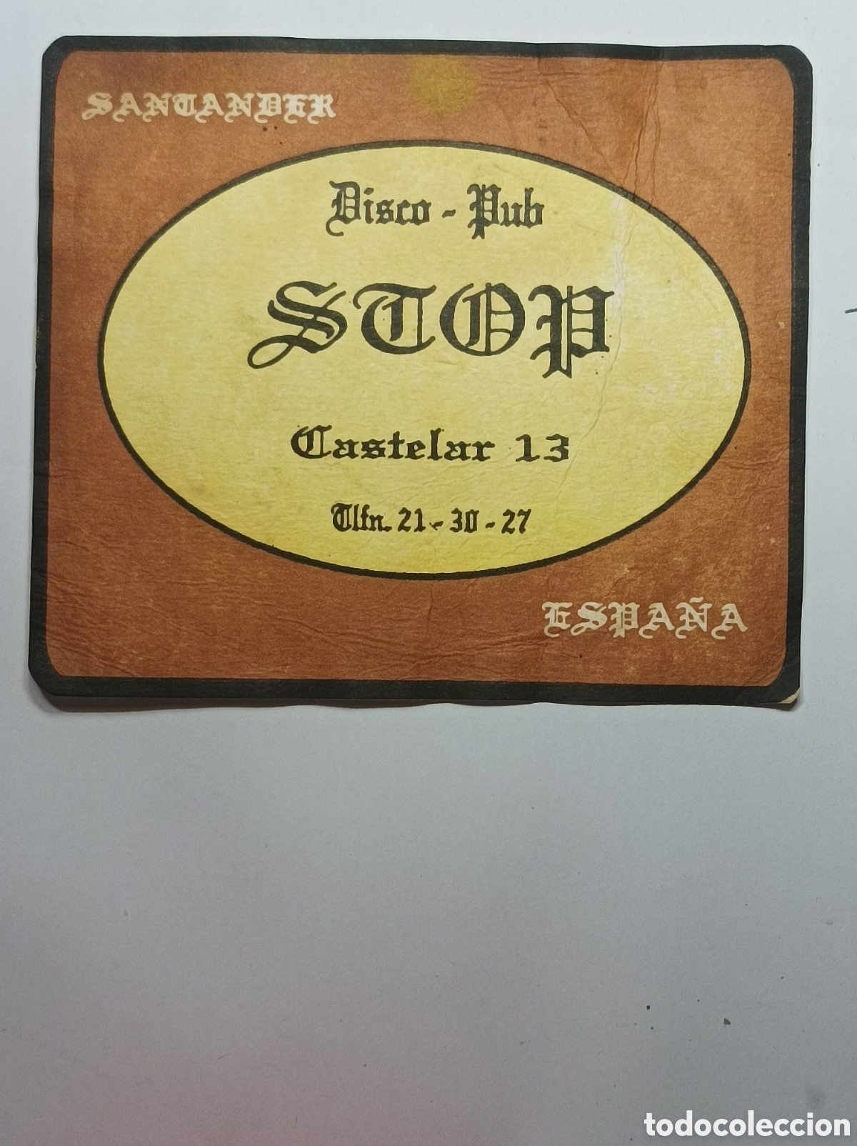 Vintage: DISCO PUB STOP. SANTANDER. POSAVASOS. - Foto 1