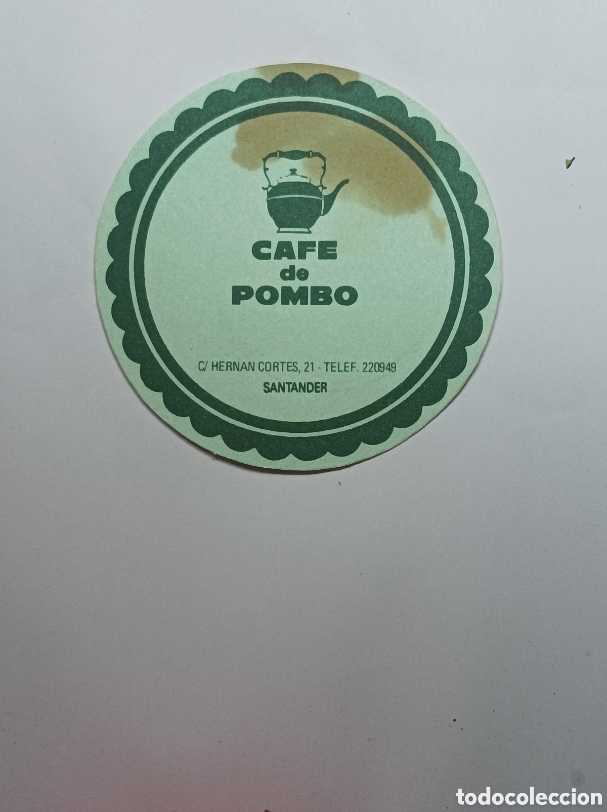Vintage: CAFE DE POMBO. SANTANDER. POSAVASOS. - Foto 1