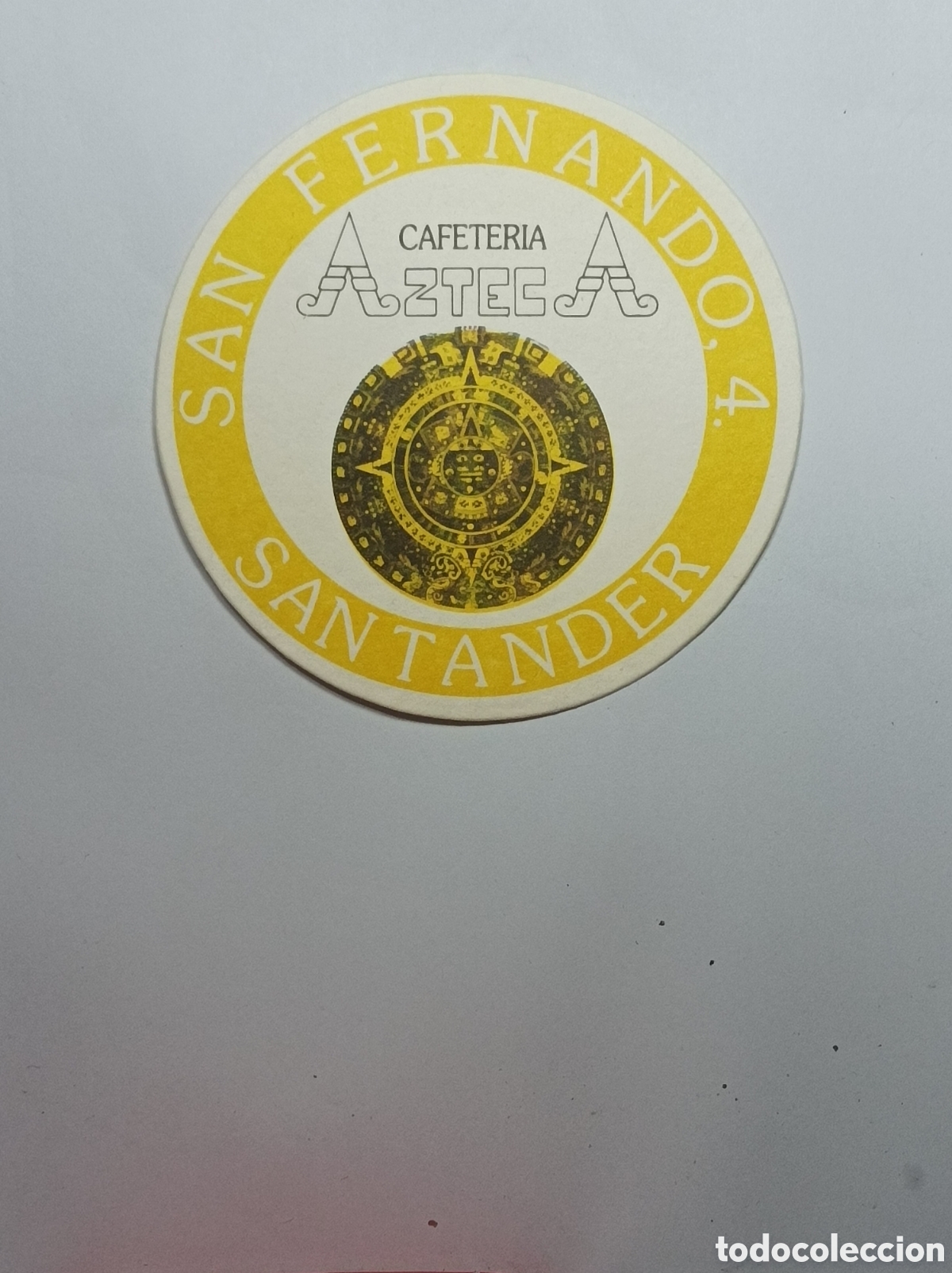 Vintage: CAFETER&Iacute;A AZTECA. SANTANDER. POSAVASOS. - Foto 1