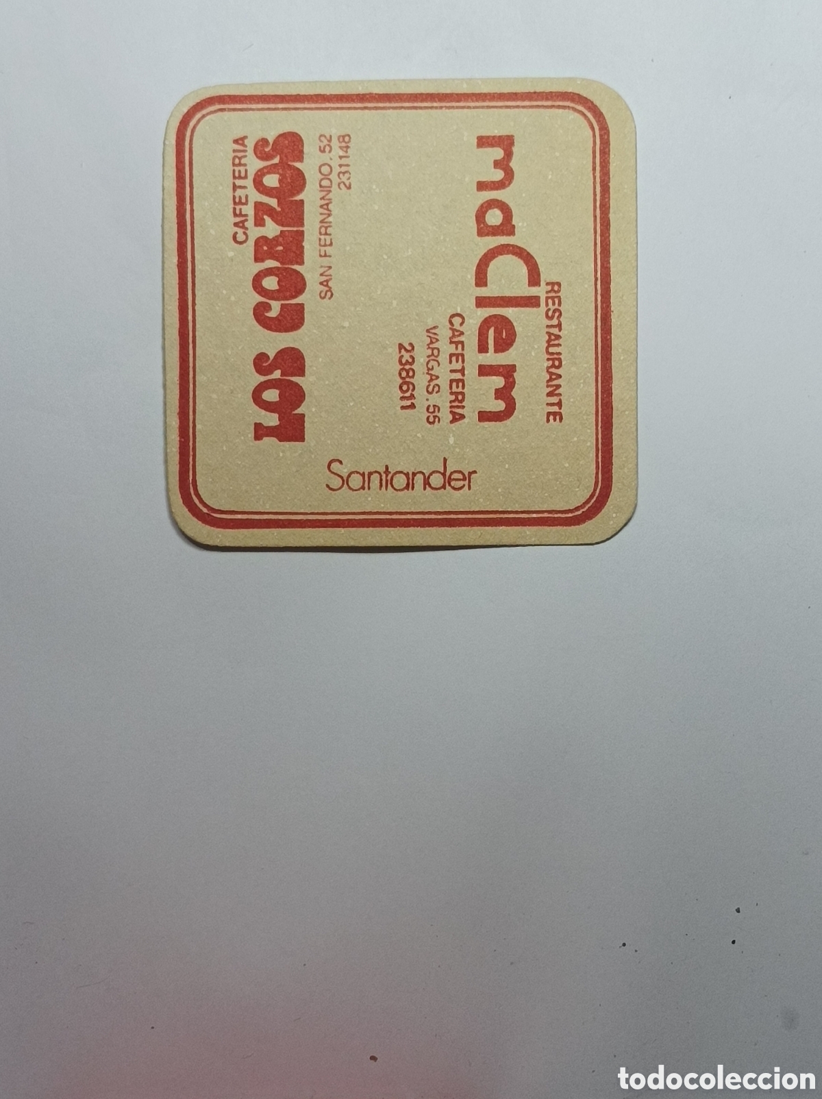 Vintage: MACLEN. LOS CORZOS. SANTANDER. POSAVASOS. - Foto 1