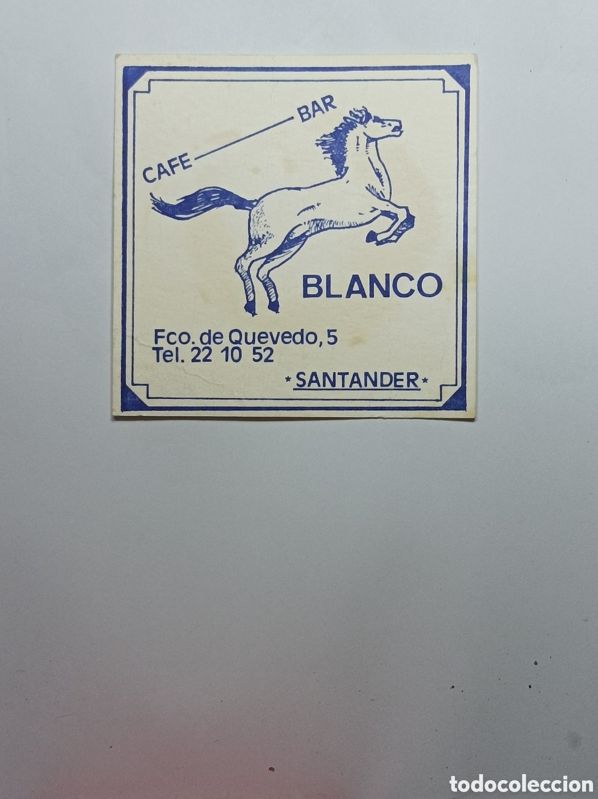 Vintage: CABALLO BLANCO. SANTANDER. POSAVASOS. - Foto 1