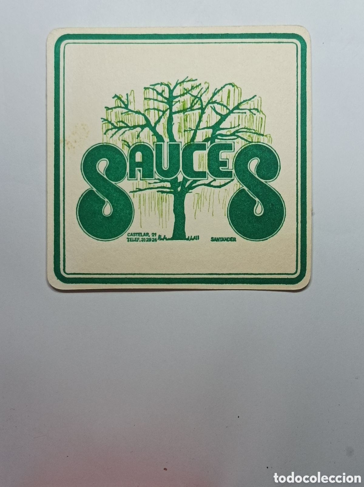 Vintage: SAUCES. SANTANDER. POSAVASOS YAG&Uuml;EZ. - Foto 1