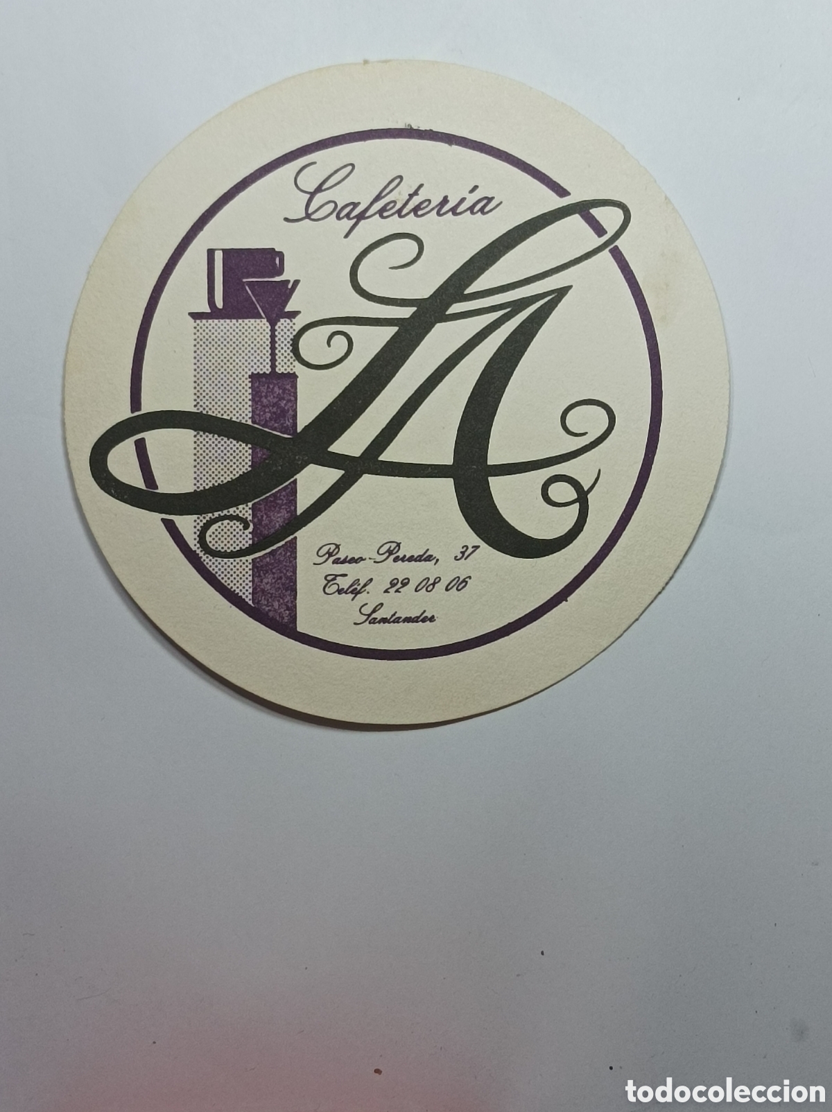 Vintage: CAFETER&Iacute;A LA. SANTANDER. POSAVASOS. - Foto 1