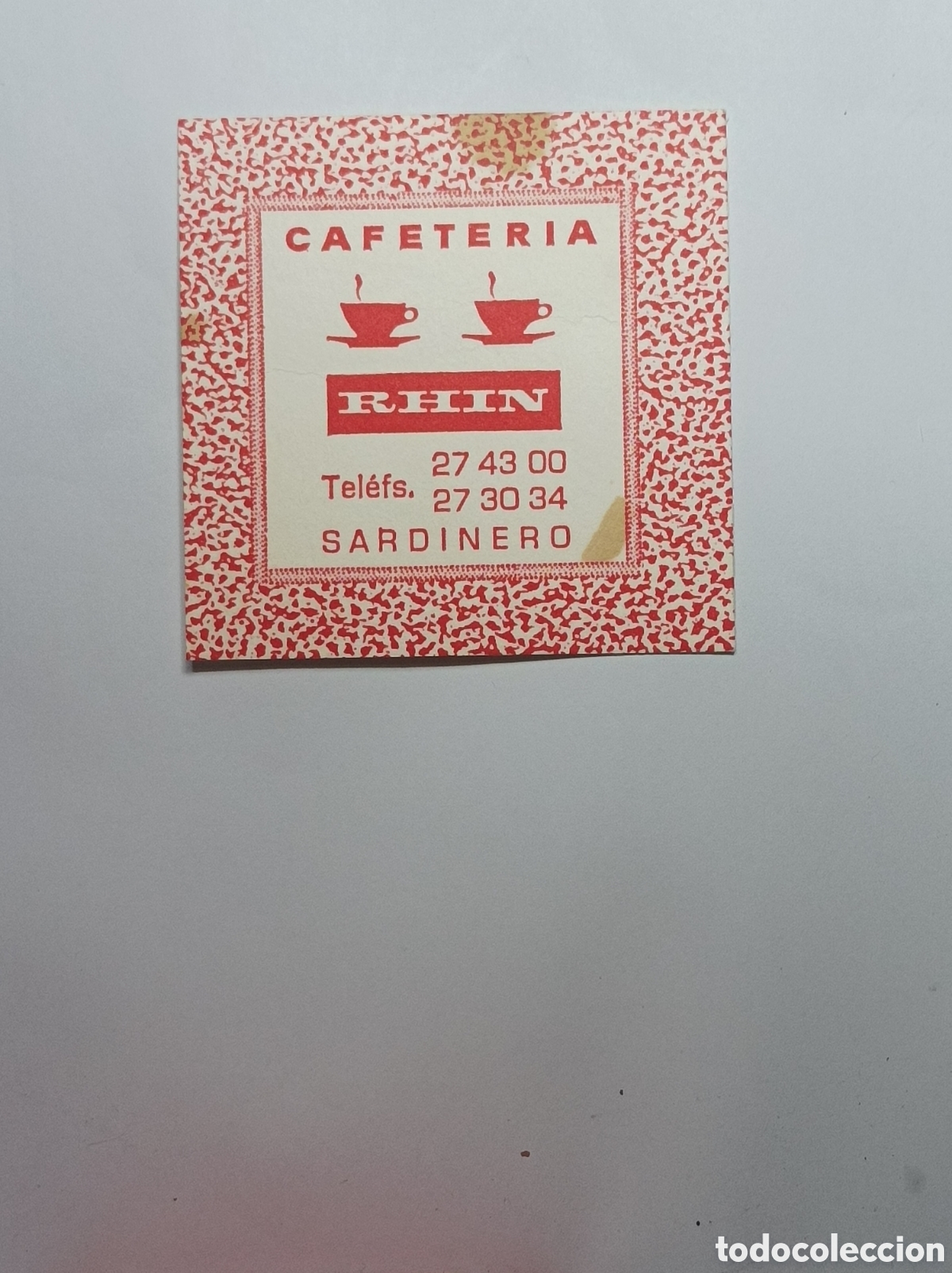 Vintage: CAFETER&Iacute;A RHIN. SANTANDER. POSAVASOS. - Foto 1