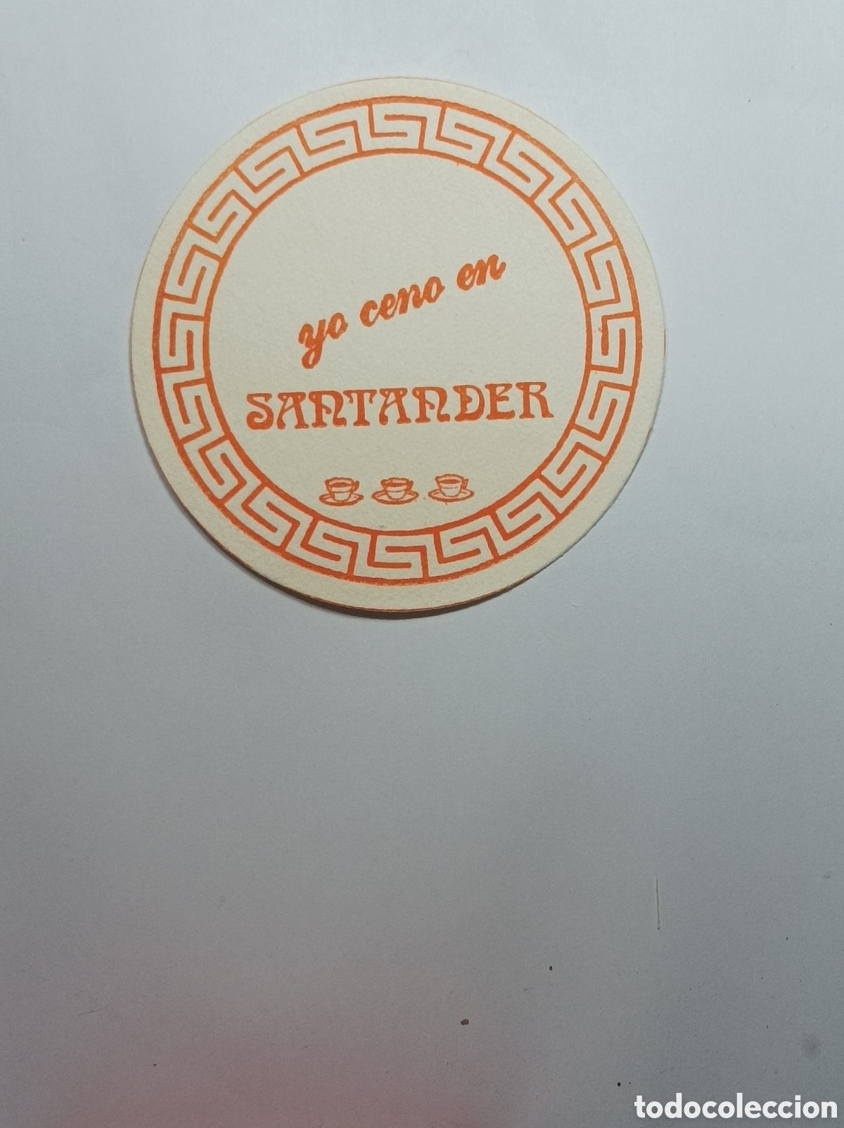 Vintage: YO CENO EN SANTANDER. POSAVASOS. - Foto 1
