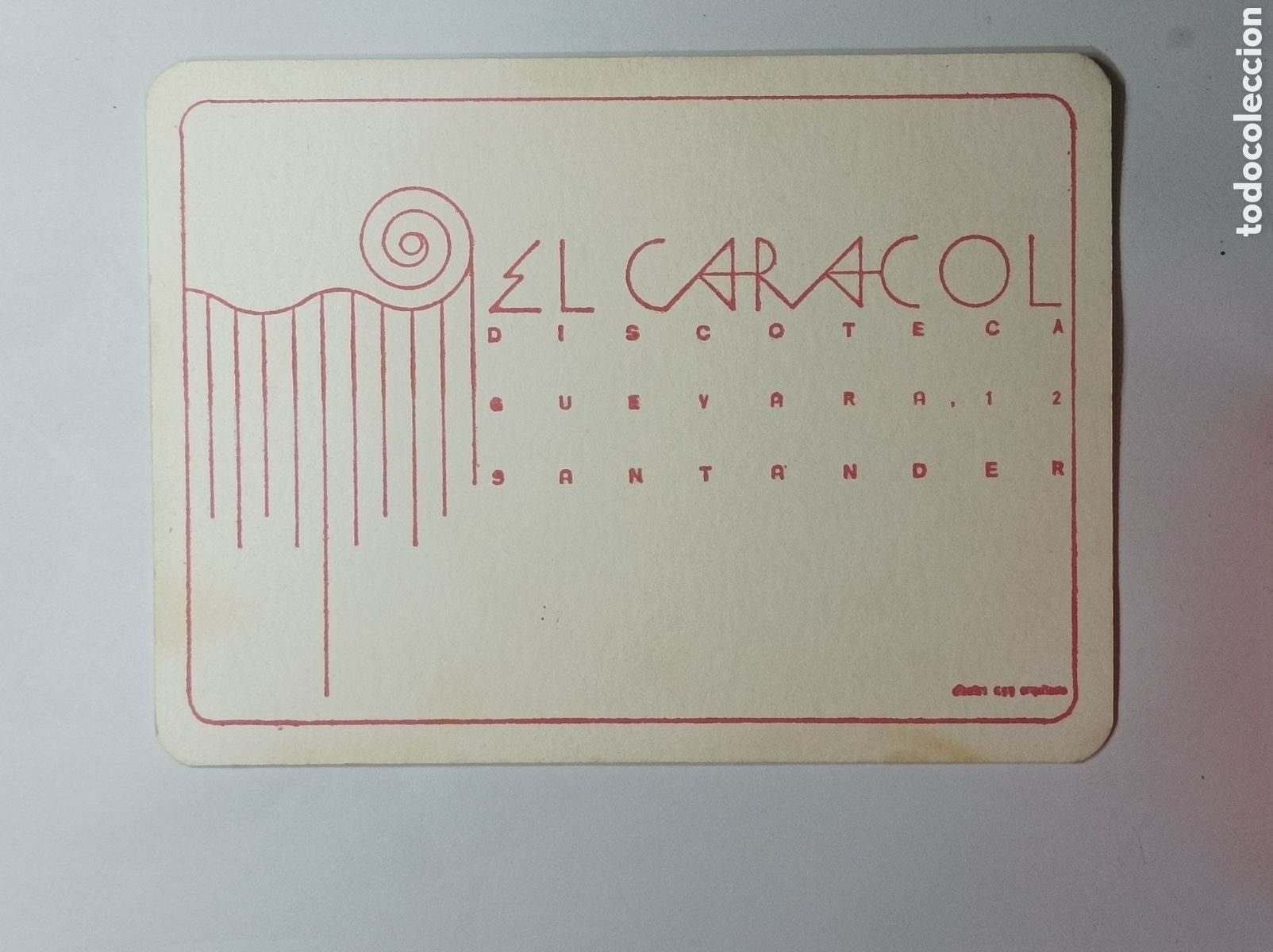 Vintage: EL CARACOL DISCOTECA. SANTANDER. POSAVASOS. - Foto 1