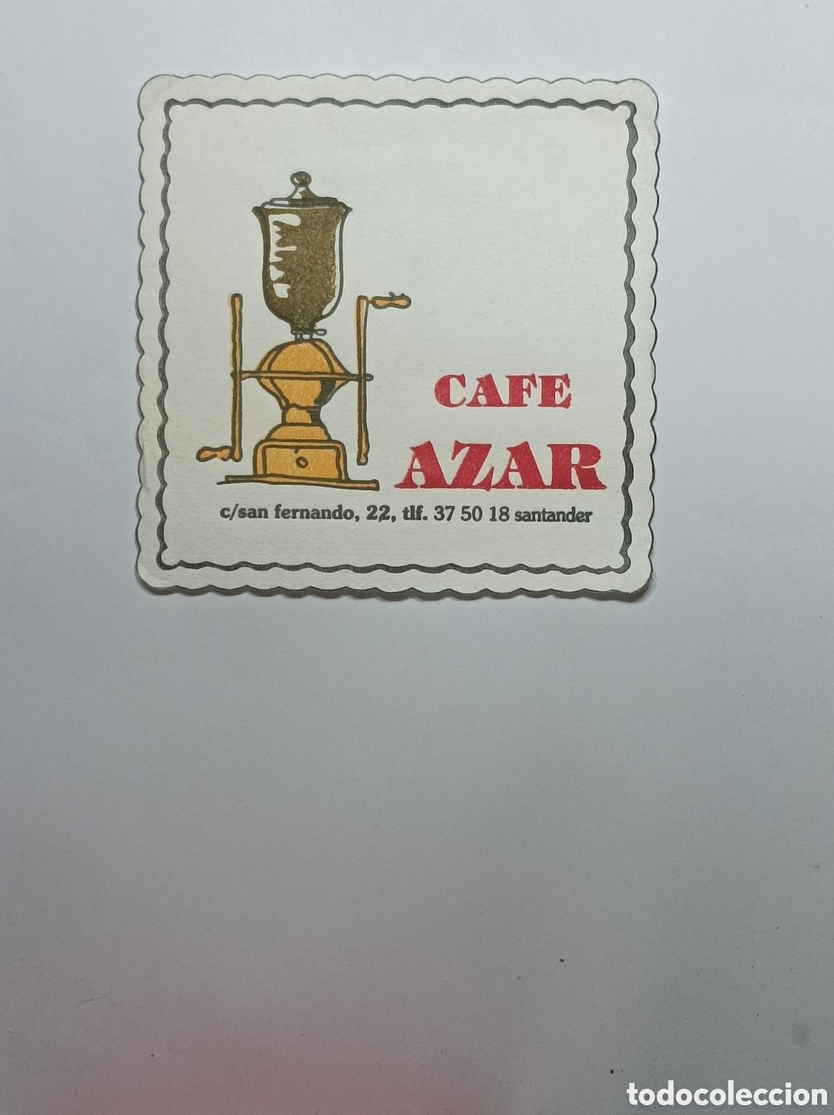 Vintage: CAFE AZAR. SANTANDER. POSAVASOS. - Foto 1