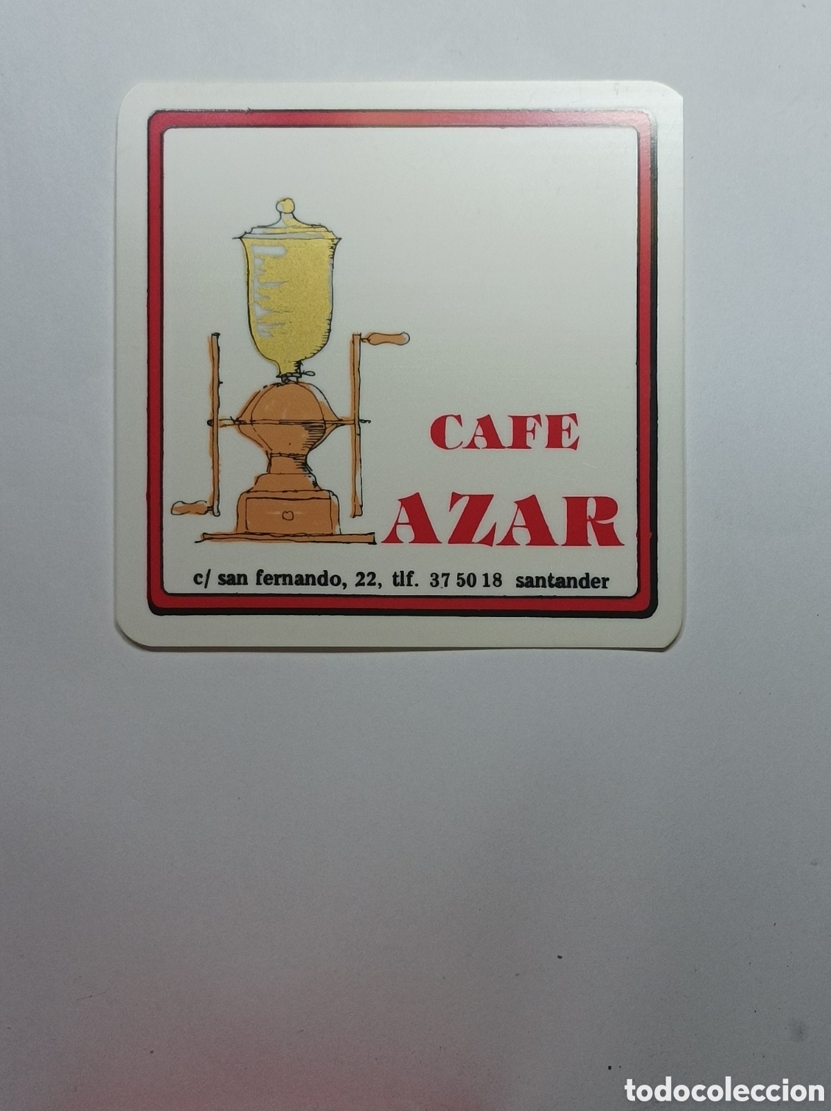 Vintage: CAF&Eacute; AZAR. SANTANDER. POSAVASOS. - Foto 1