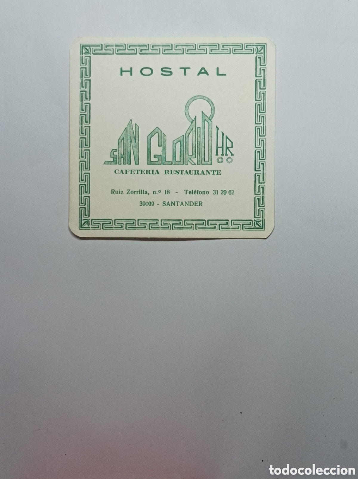 Vintage: SAN GLORIO HOSTAL. SANTANDER. POSAVASOS. - Foto 1