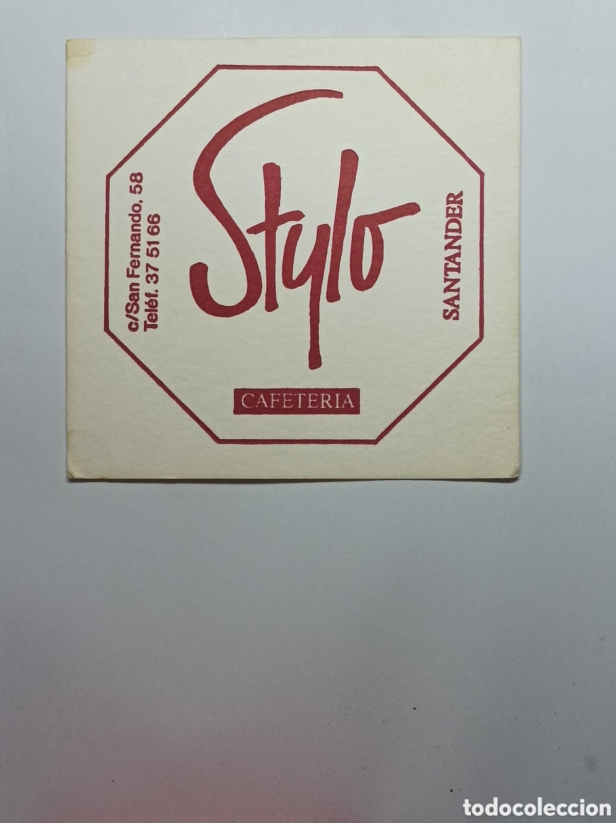 Vintage: STYLO CAFETER&Iacute;A. SANTANDER. POSAVASOS. - Foto 1