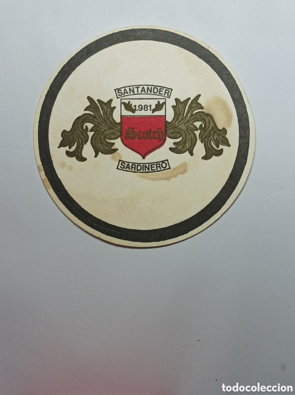 Vintage: SCOTCH. SANTANDER. POSAVASOS YAG&Uuml;EZ. - Foto 1