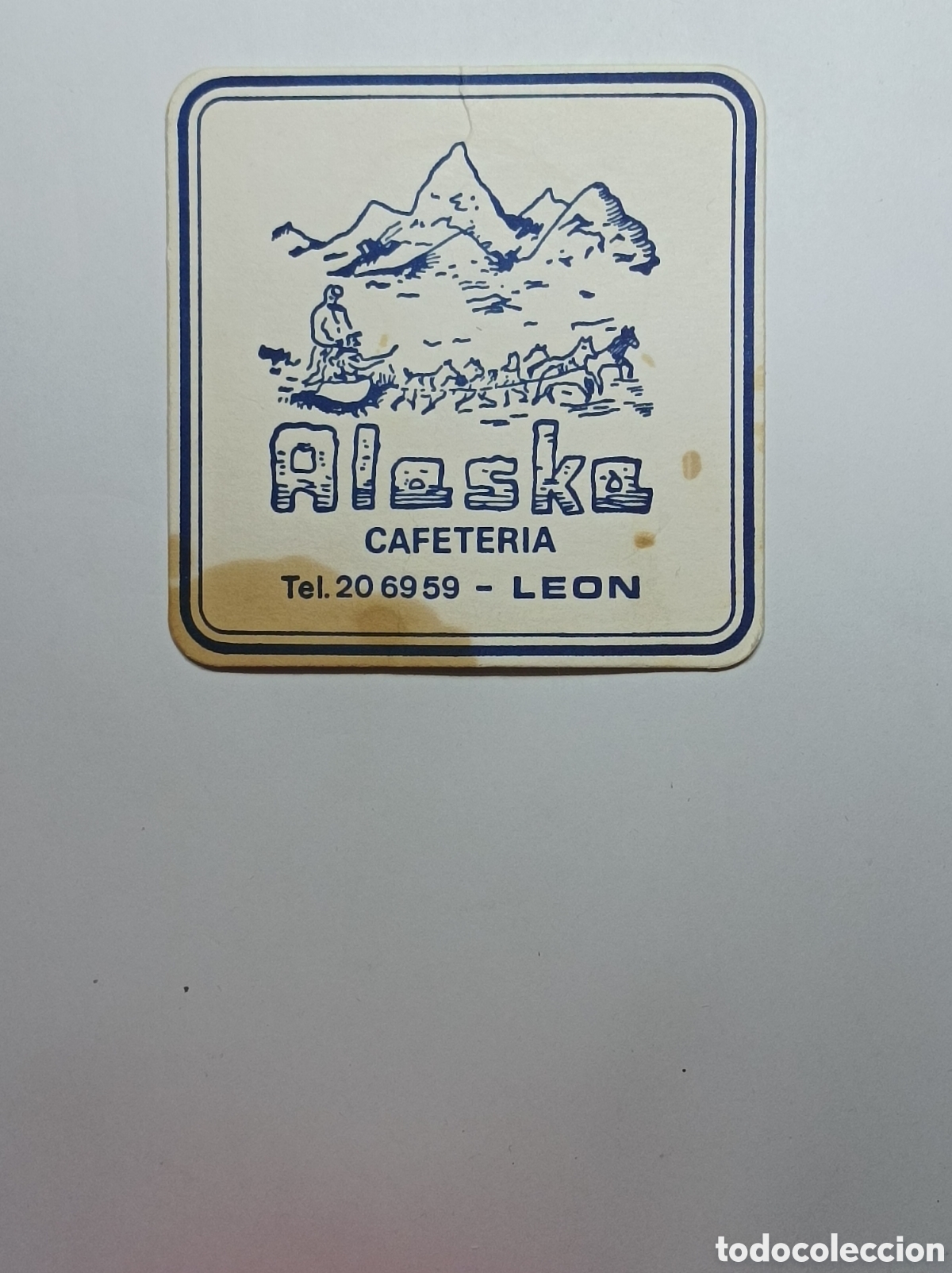 Vintage: ALASKA CAFETER&Iacute;A. LEON. POSAVASOS. - Foto 1