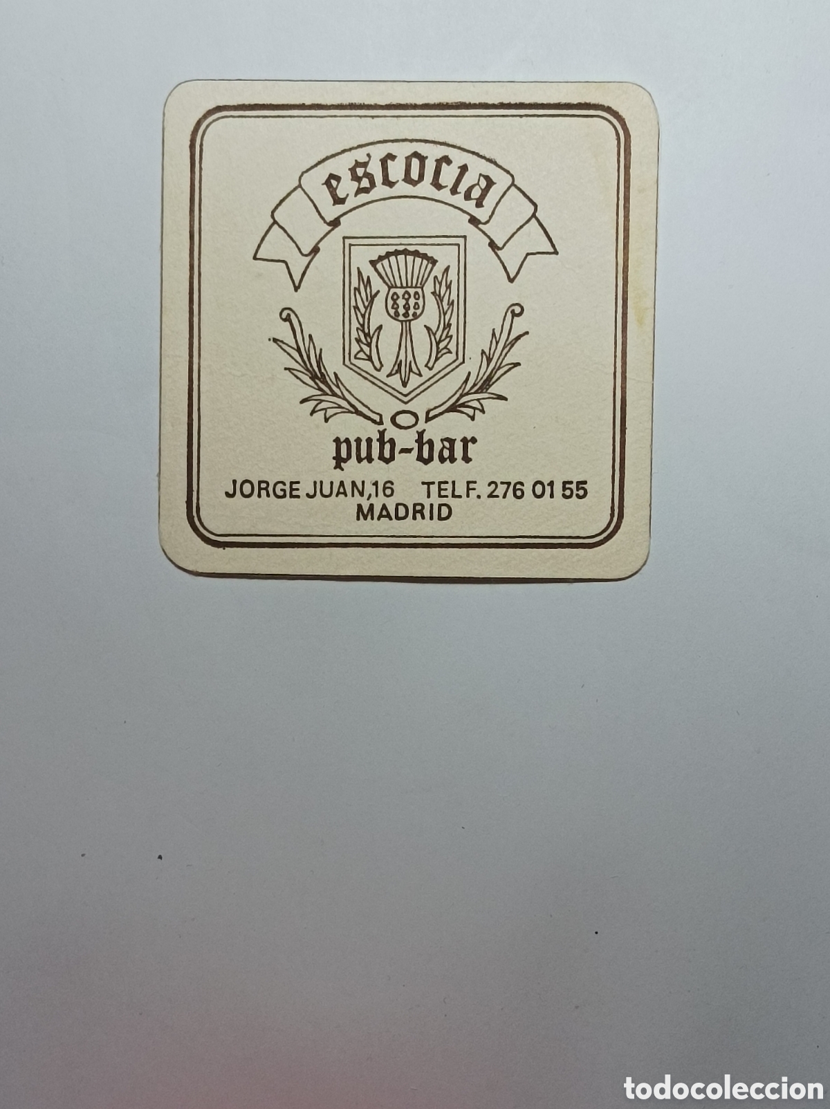 Vintage: ESCOCIA PUB BAR. MADRID. POSAVASOS. - Foto 1