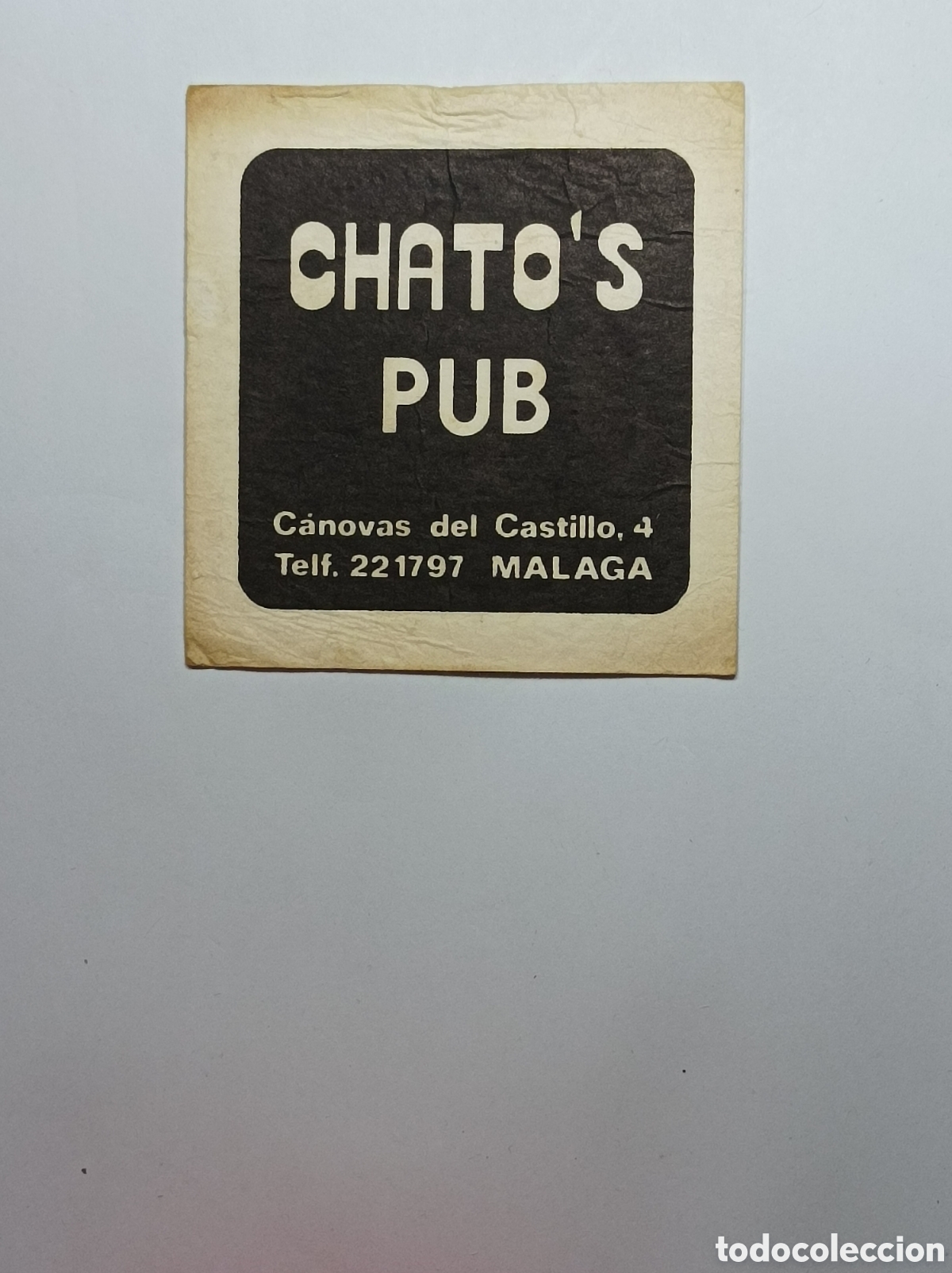 Vintage: CHATOS PUB. M&Aacute;LAGA. POSAVASOS. - Foto 1