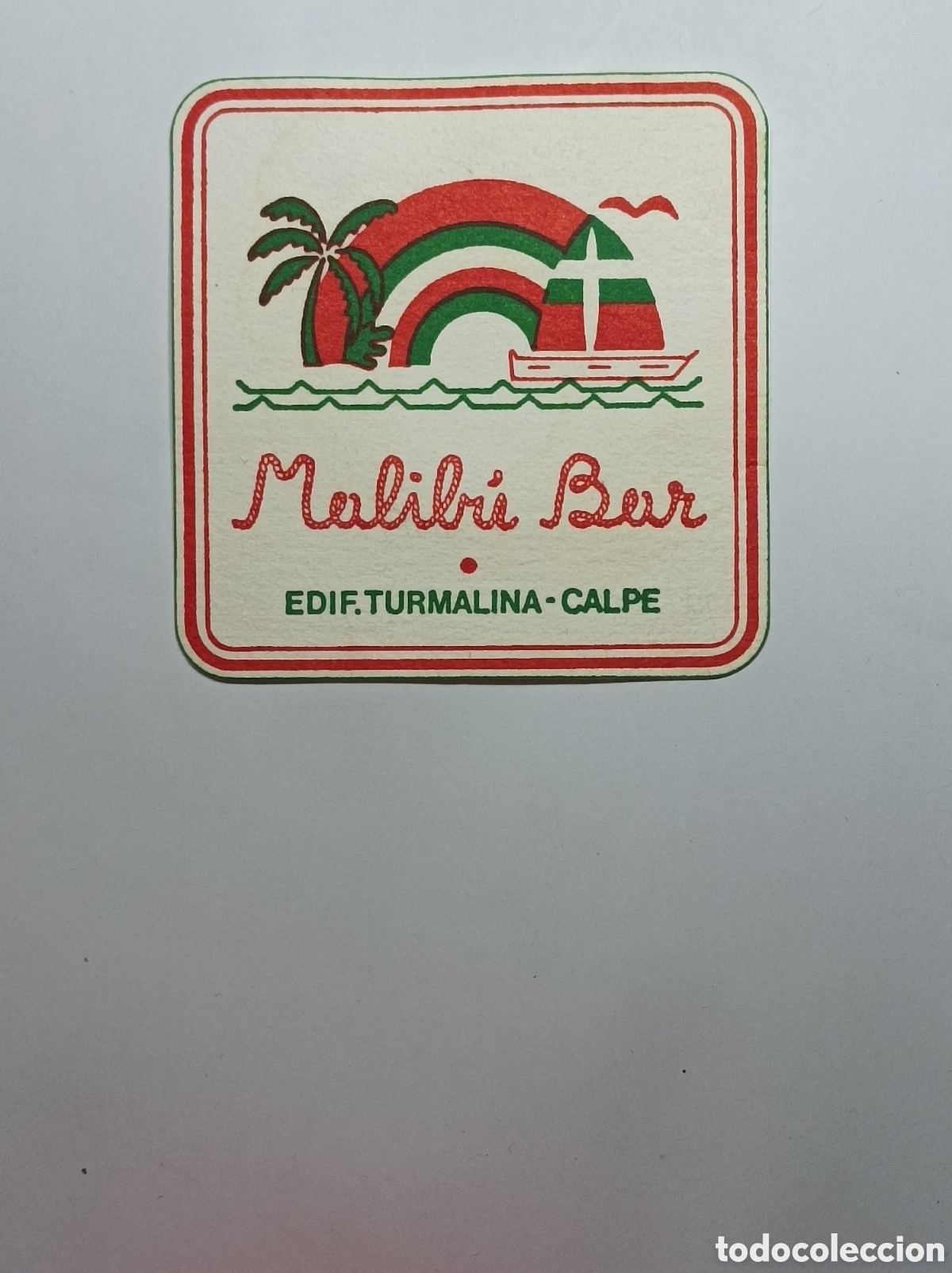 Vintage: MALIBU BAR. CALPE. POSAVASOS. - Foto 1