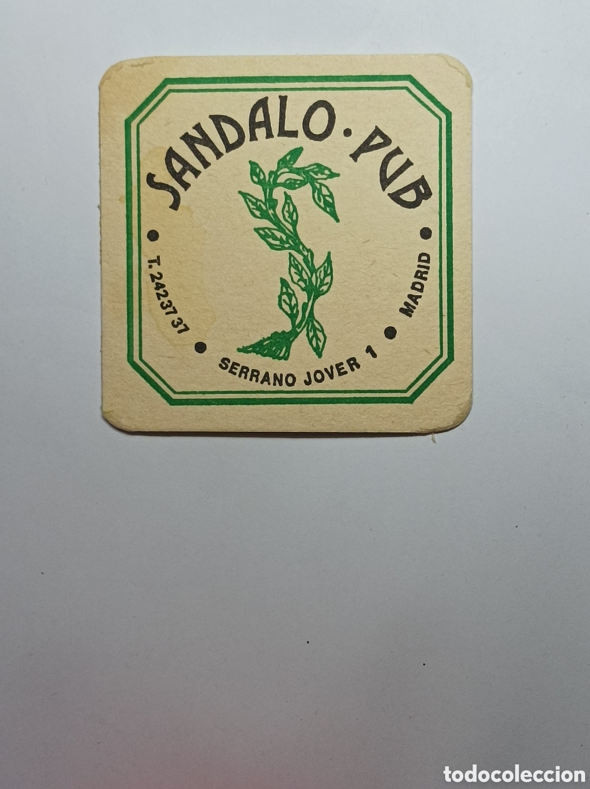 Vintage: SANDALO PUB. MADRID. POSAVASOS. - Foto 1