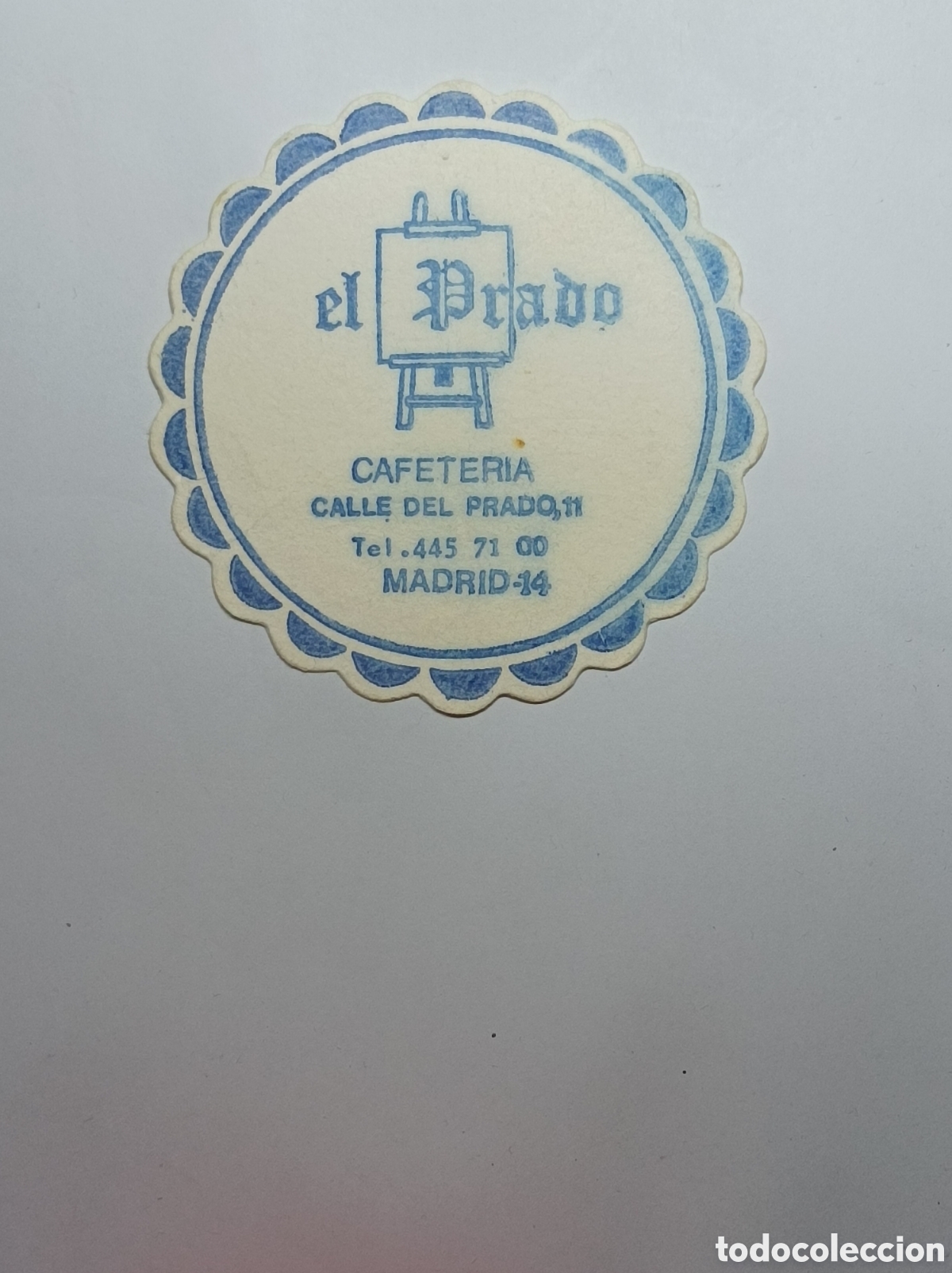 Vintage: EL PRADO CAFETER&Iacute;A. MADRID. POSAVASOS. - Foto 1