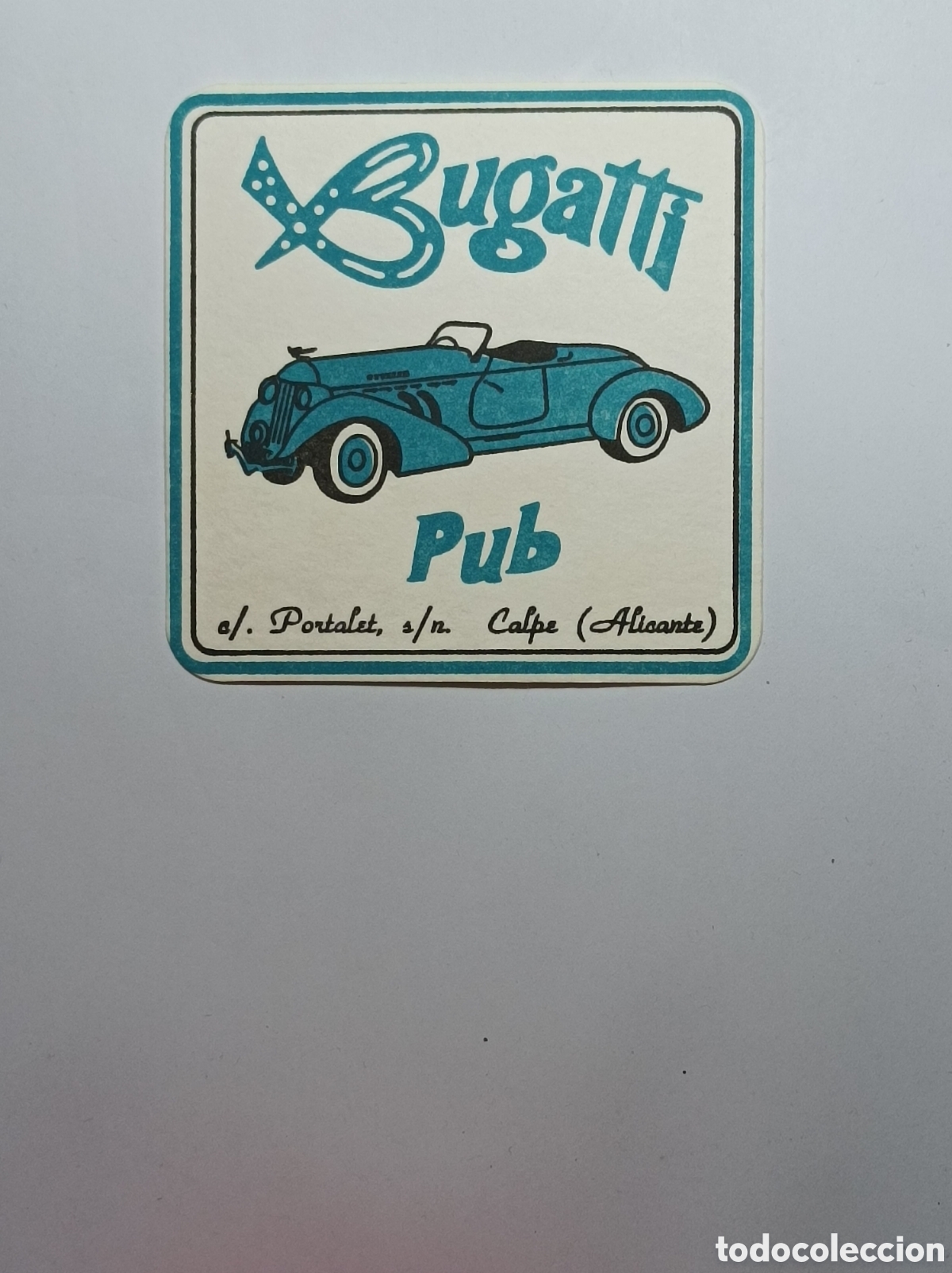 Vintage: BUGATTI PUB. CALPE. POSAVASOS. - Foto 1