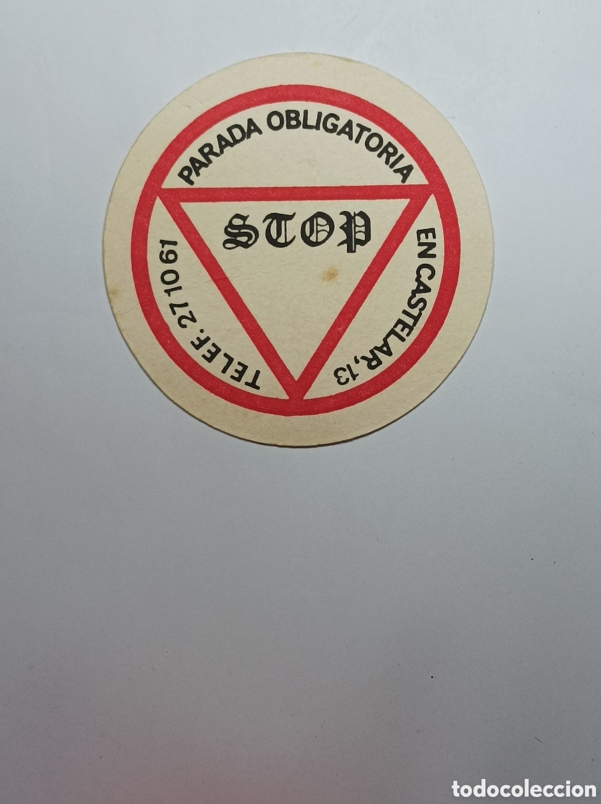 Vintage: STOP BAR. SANTANDER. POSAVASOS. - Foto 1