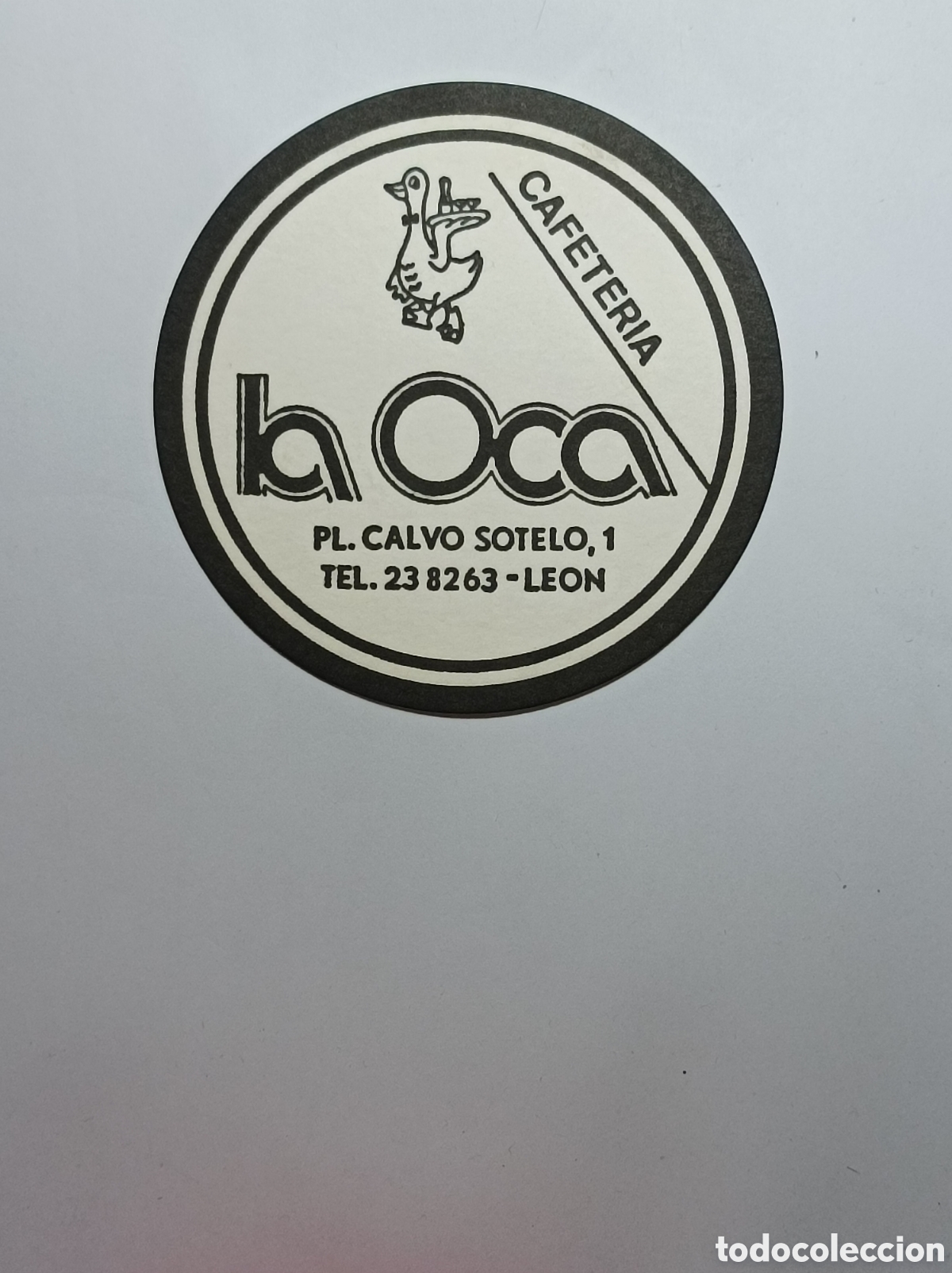 Vintage: CAFETER&Iacute;A LA OCA. LEON. POSAVASOS. - Foto 1