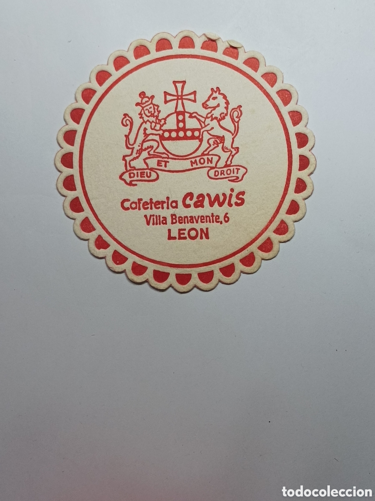 Vintage: CAFETER&Iacute;A CAWIS. LEON. POSAVASOS. - Foto 1