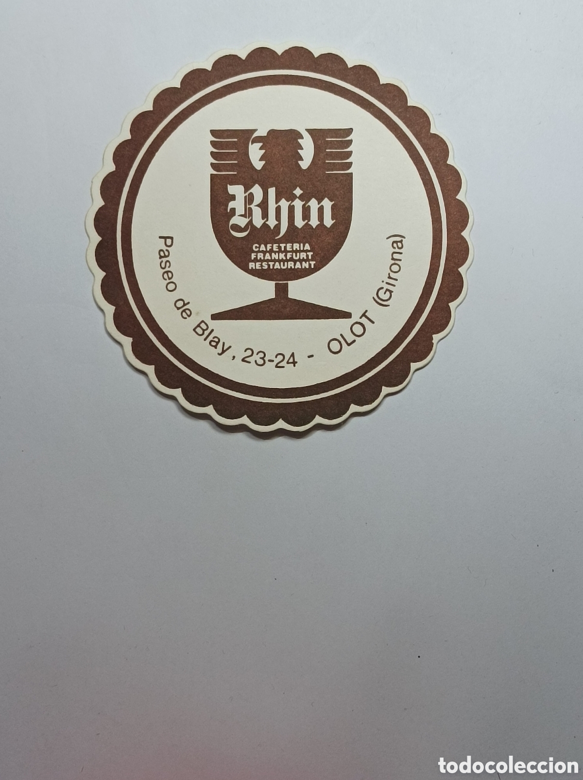 Vintage: RHIN CAFETER&Iacute;A. OLOT. POSAVASOS. - Foto 1