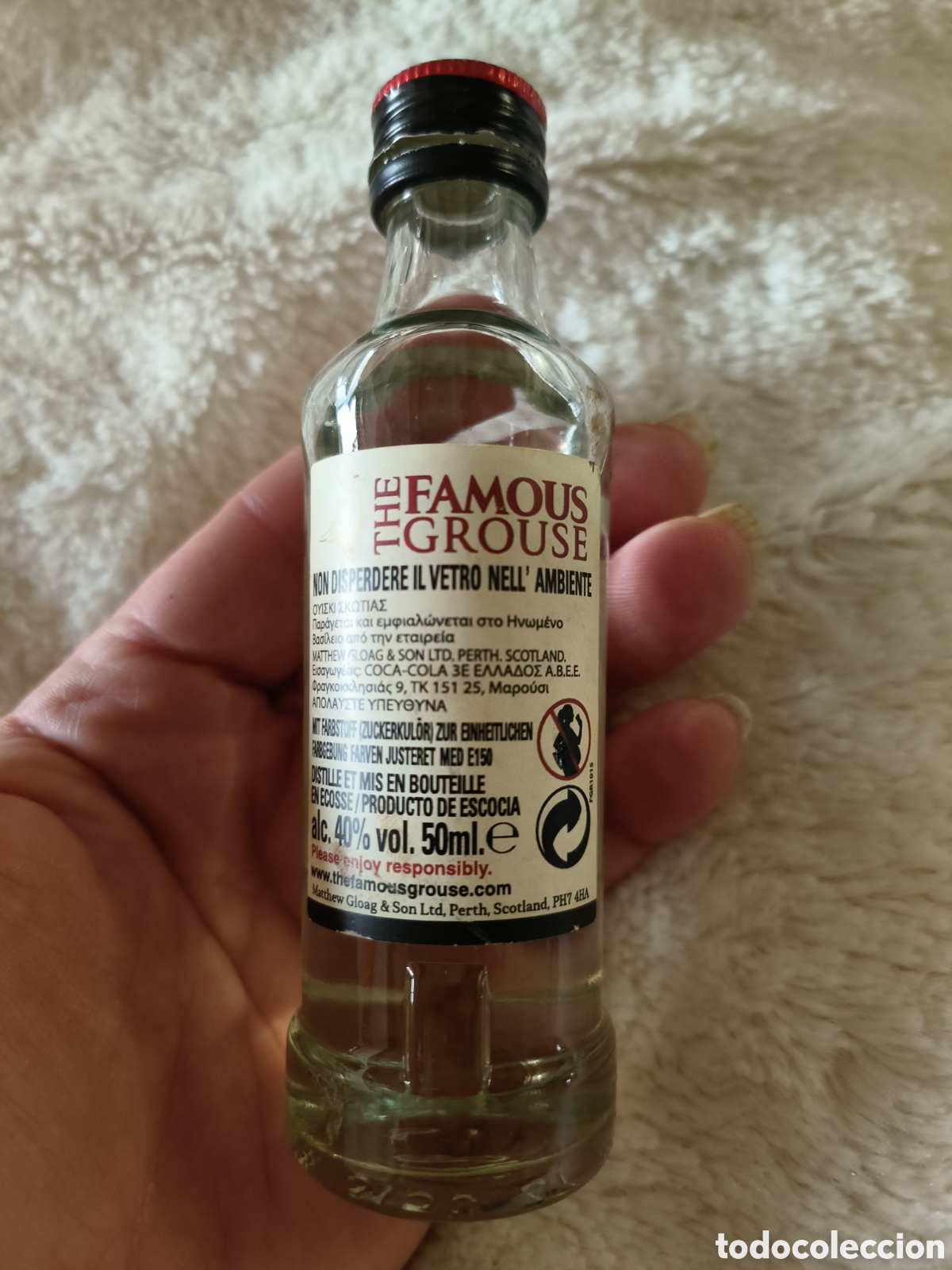 Vintage: Botella mini Whisky The Famous - Foto 2
