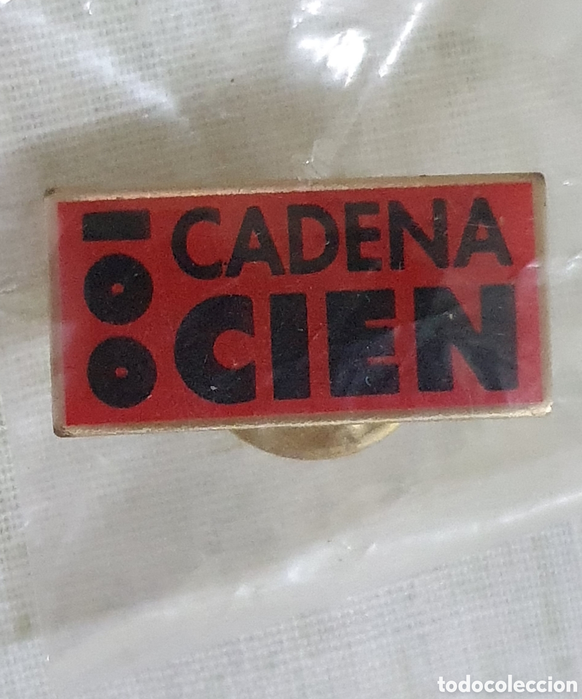 Vintage: Pin Cadena Cien vintage rojo - Foto 1