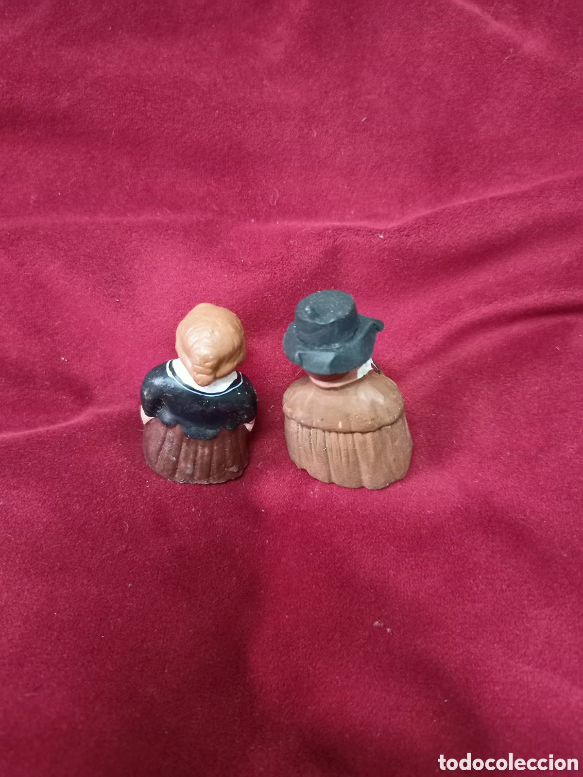 Vintage: Dos antiguos mu&ntilde;ecos de barro - Foto 2