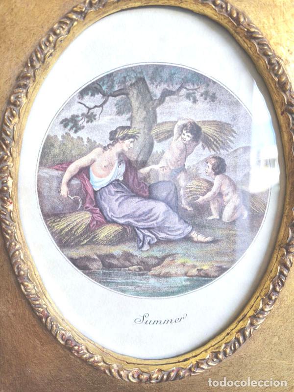 Vintage: CUADRO DE LAMINA Y CRISTAL CON COMPLEMENTO OVALADO - Foto 3