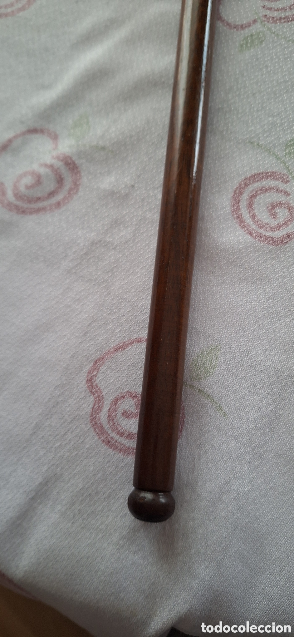 Vintage: Bast&oacute;n de madera con mango de plata repujada - Foto 5