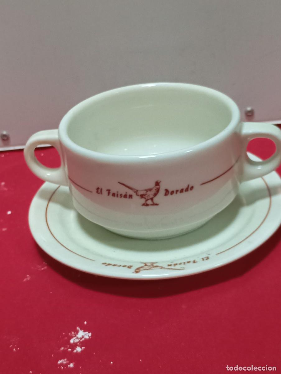 Vintage: tazon y plato de porcelana - Foto 1
