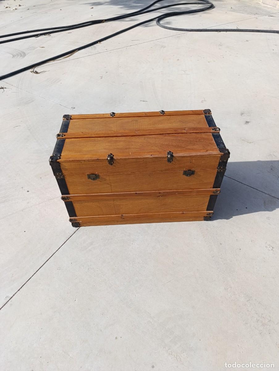 Vintage: Precioso ba&uacute;l de madera de pino. - Foto 1