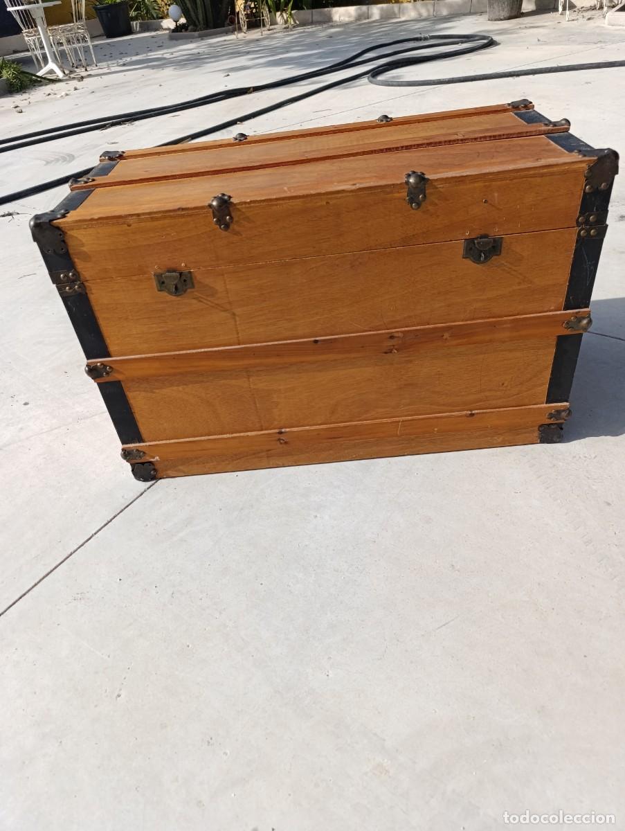 Vintage: Precioso ba&uacute;l de madera de pino. - Foto 2