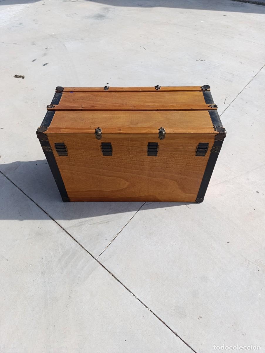 Vintage: Precioso ba&uacute;l de madera de pino. - Foto 5