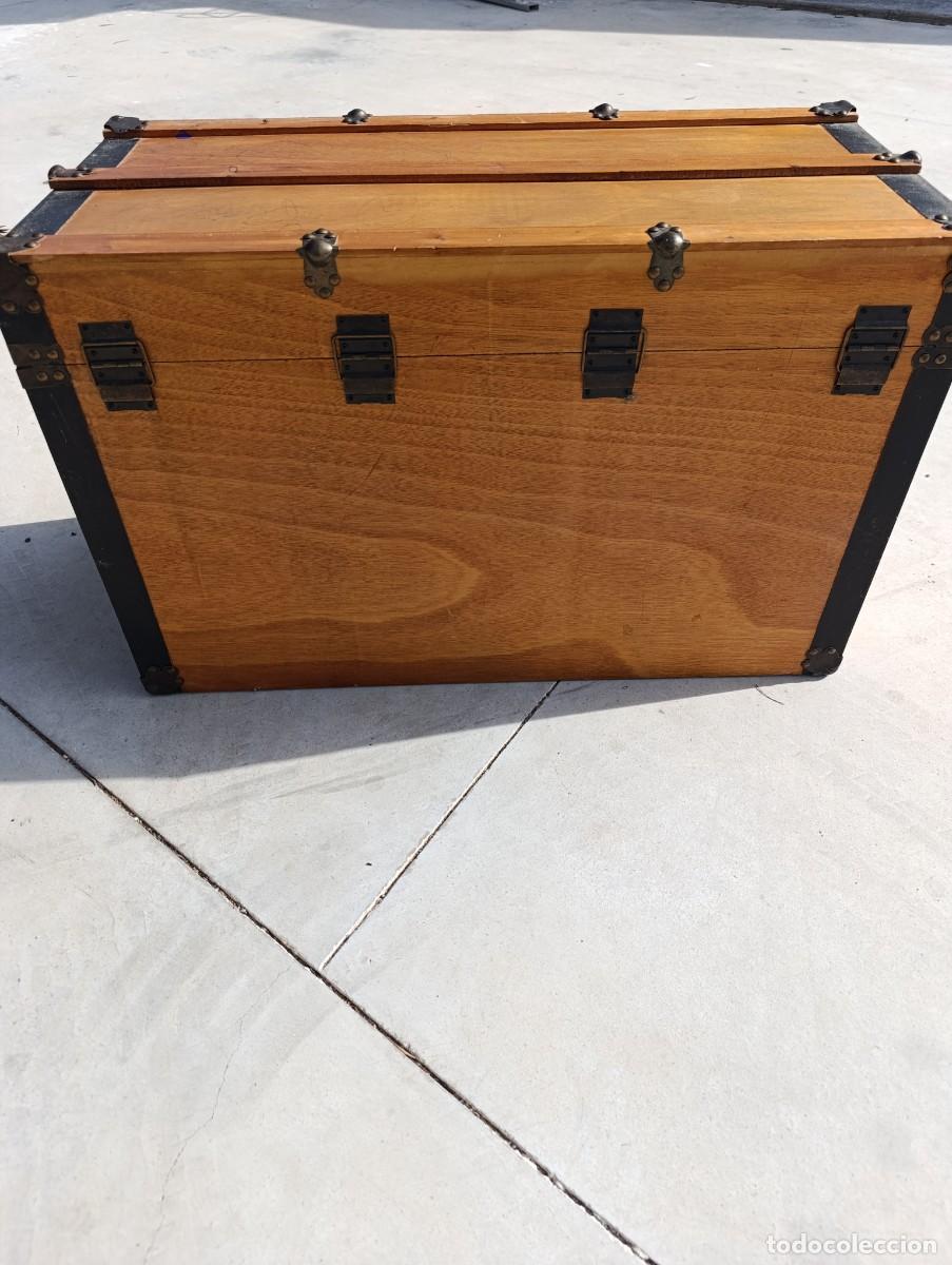 Vintage: Precioso ba&uacute;l de madera de pino. - Foto 6