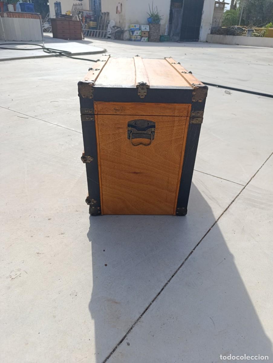 Vintage: Precioso ba&uacute;l de madera de pino. - Foto 8