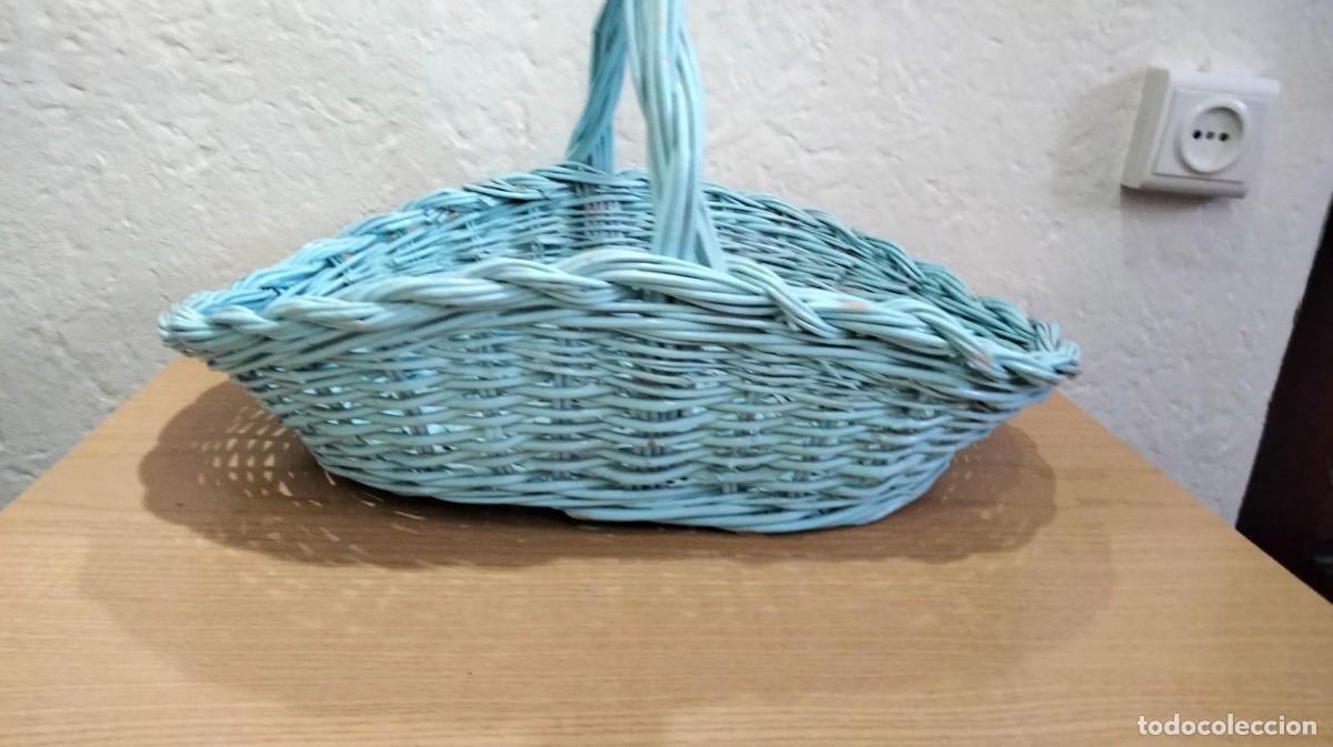 Vintage: bonita cesta de mimbre - Foto 4