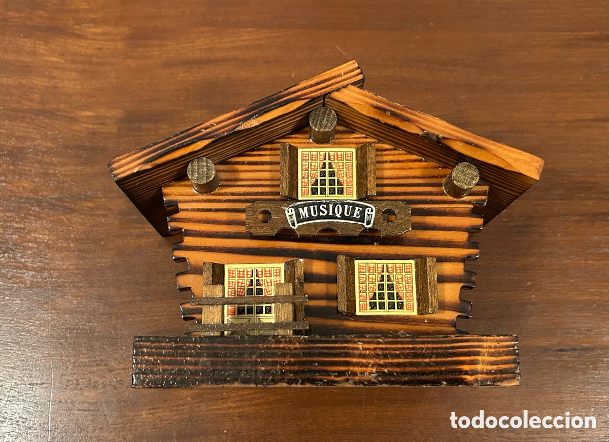 Vintage: JOYERO. ANTIGUA CAJA MUSICAL. THORENS. SUIZA. MADERA. CASA T&Iacute;PICA.