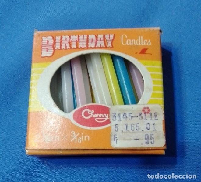 Vintage: Caja con velas de cumplea&ntilde;os Birthday Cherry - Foto 3