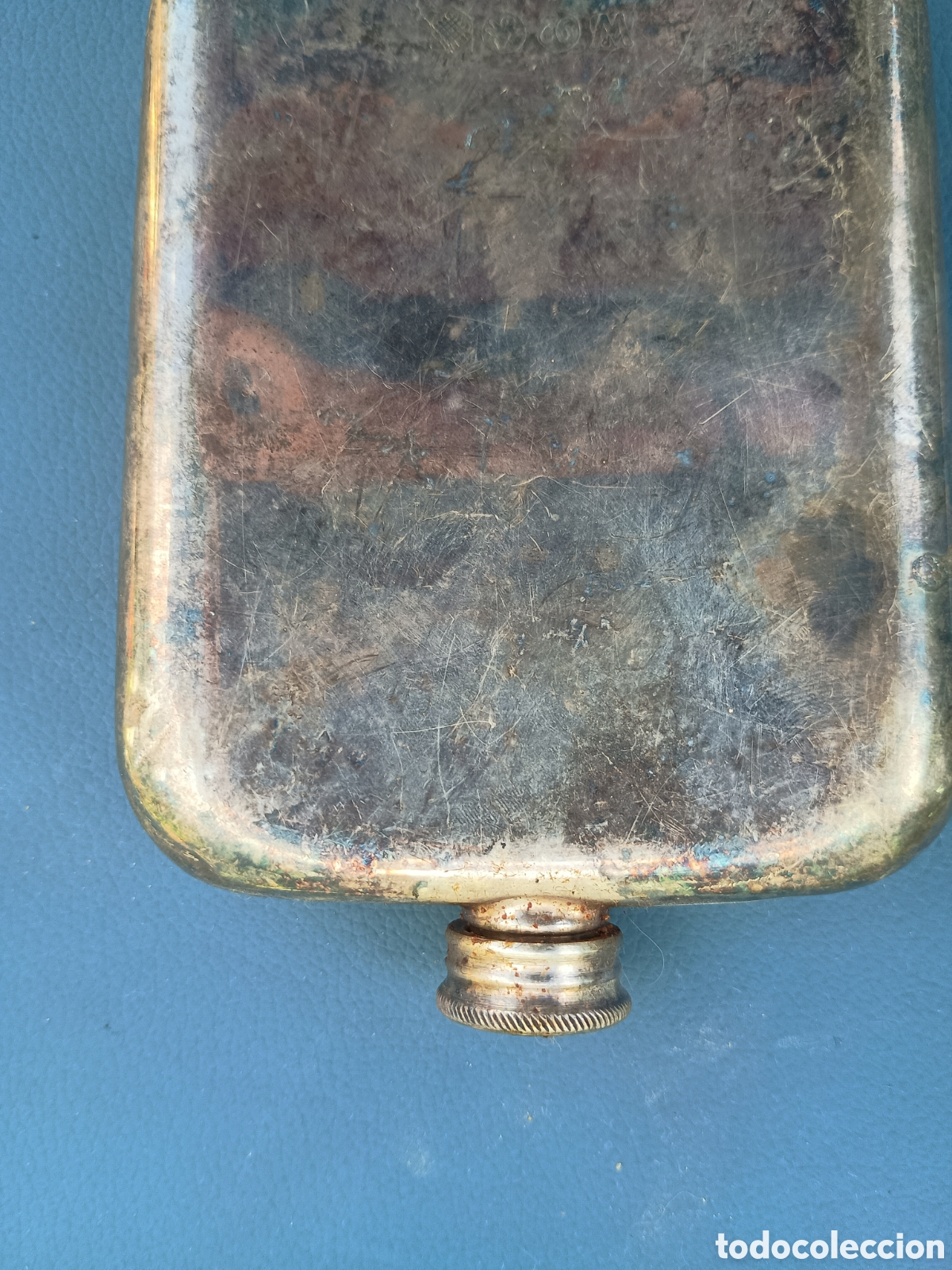 Vintage: Petaca recipiente plateado punsado - Foto 7