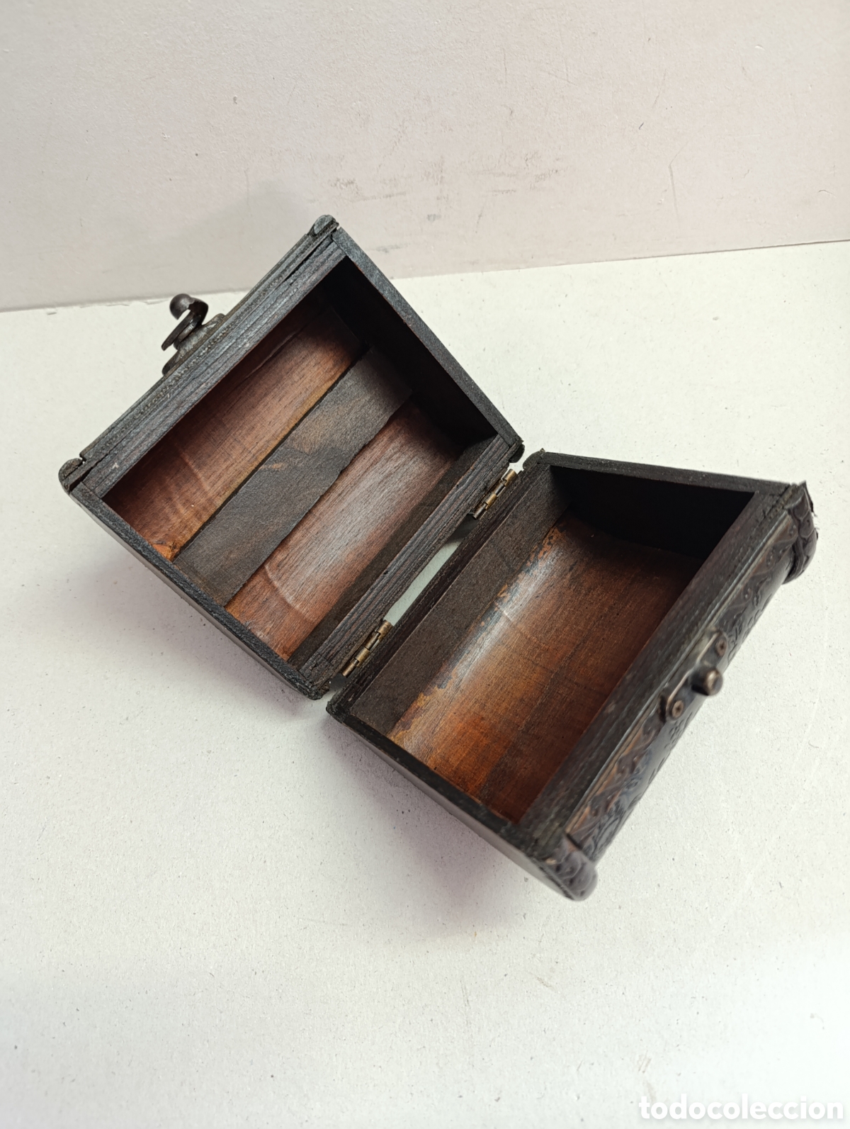 Vintage: CAJA DE MADERA TIPO COFRE. - Foto 7