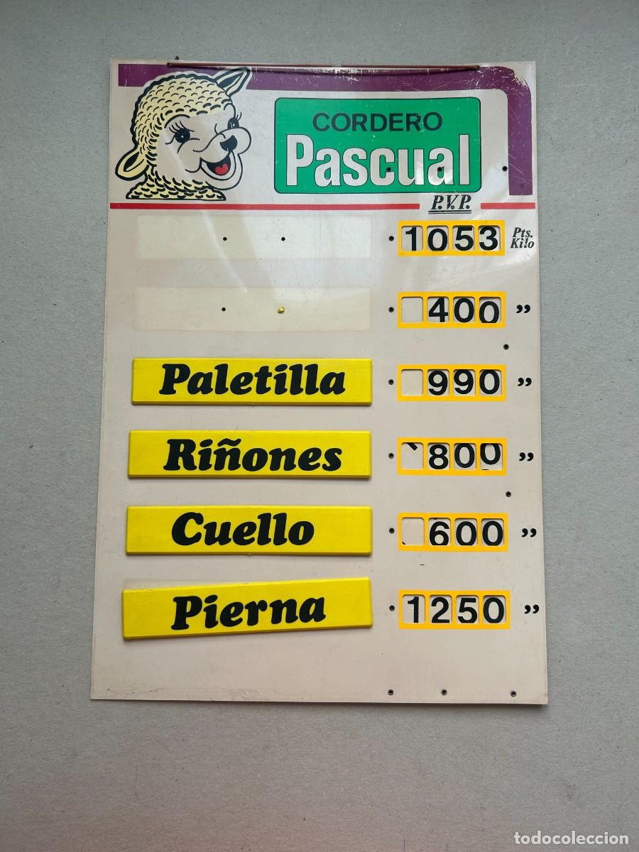 Vintage: Expositor precios &ndash; display carnicer&iacute;a : cordero - Foto 1