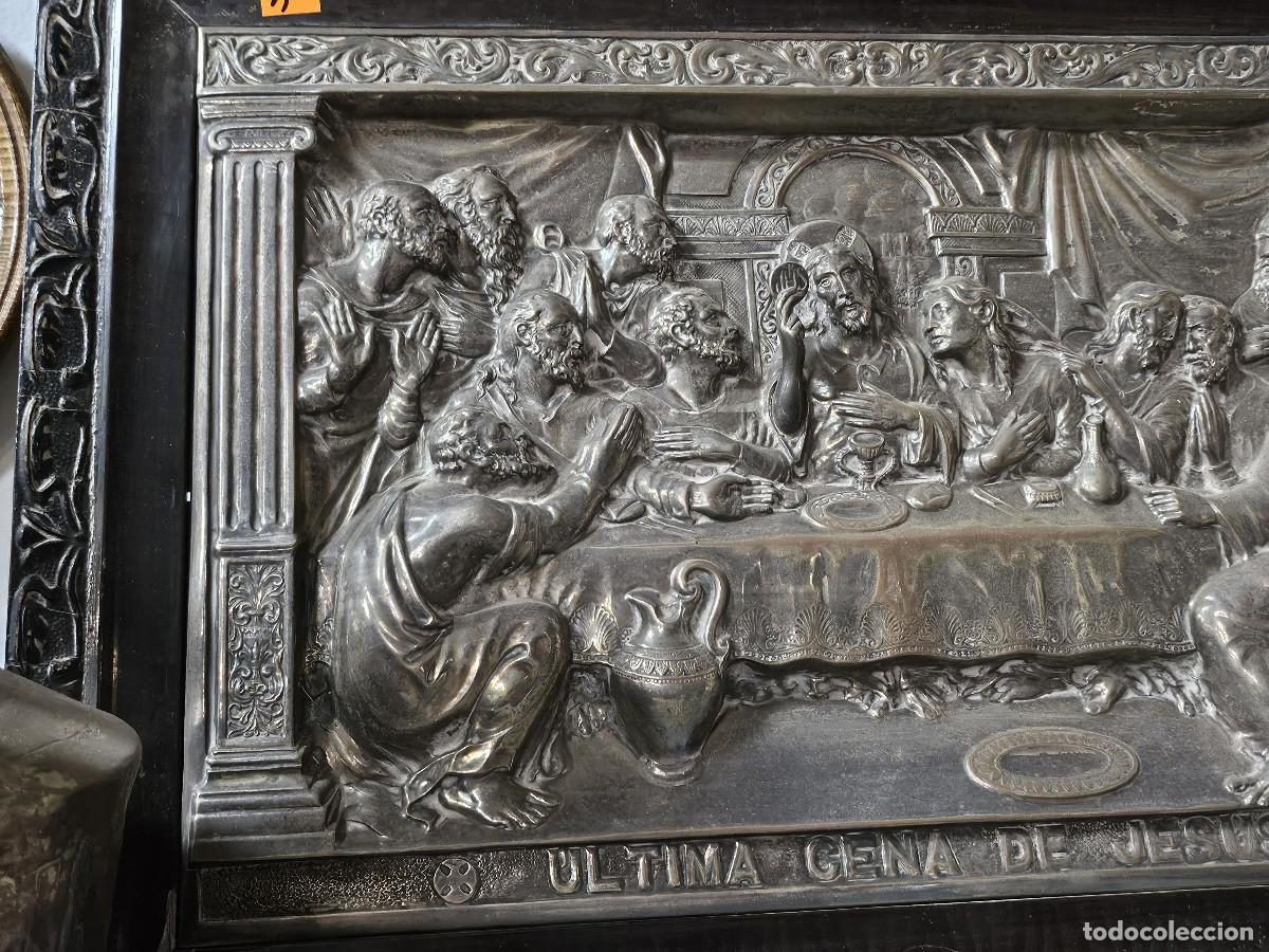 Vintage: cuadro de la santa cena en alpaca - Foto 11
