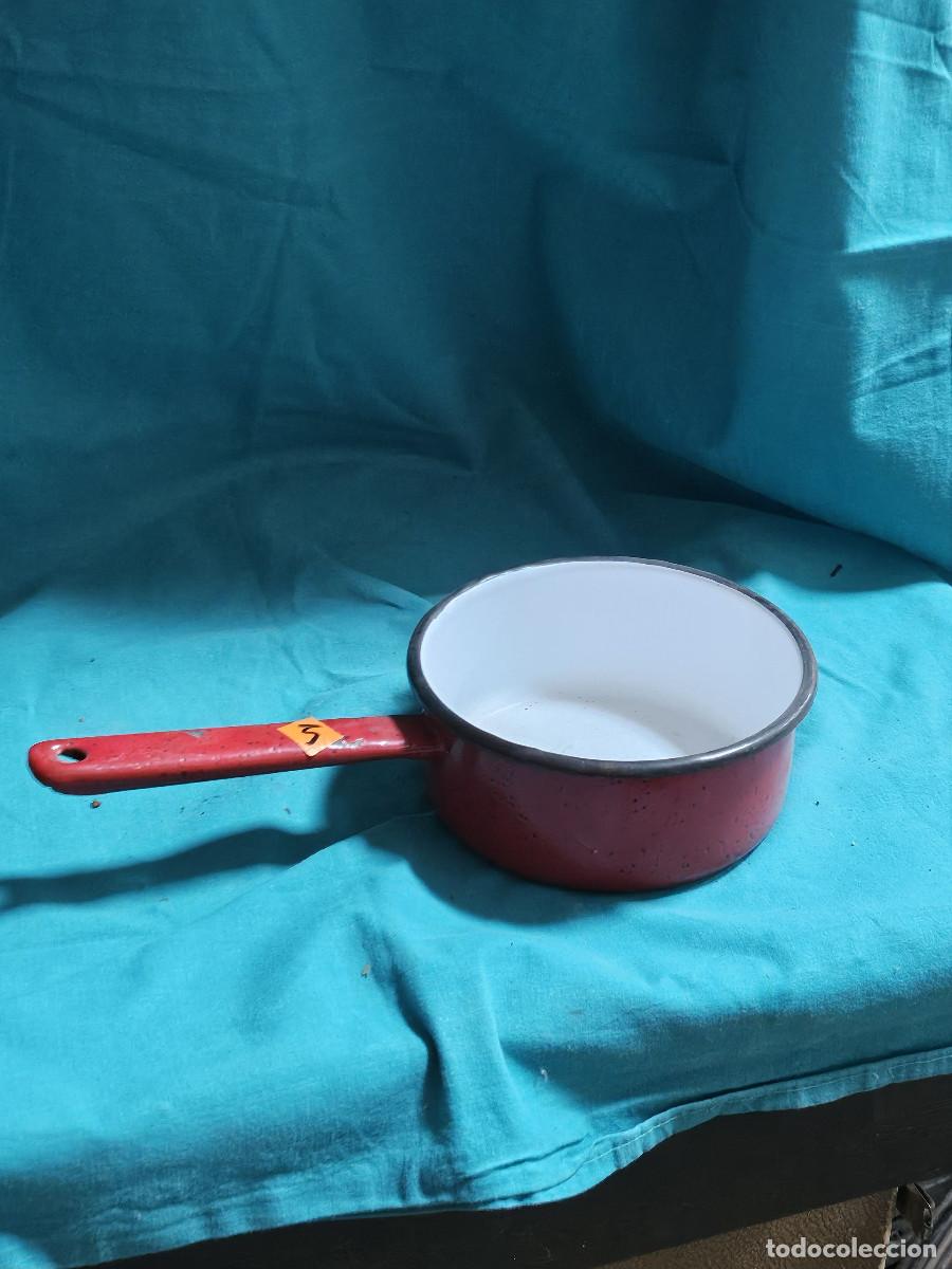 Vintage: cazo de hierro y ceramica - Foto 1