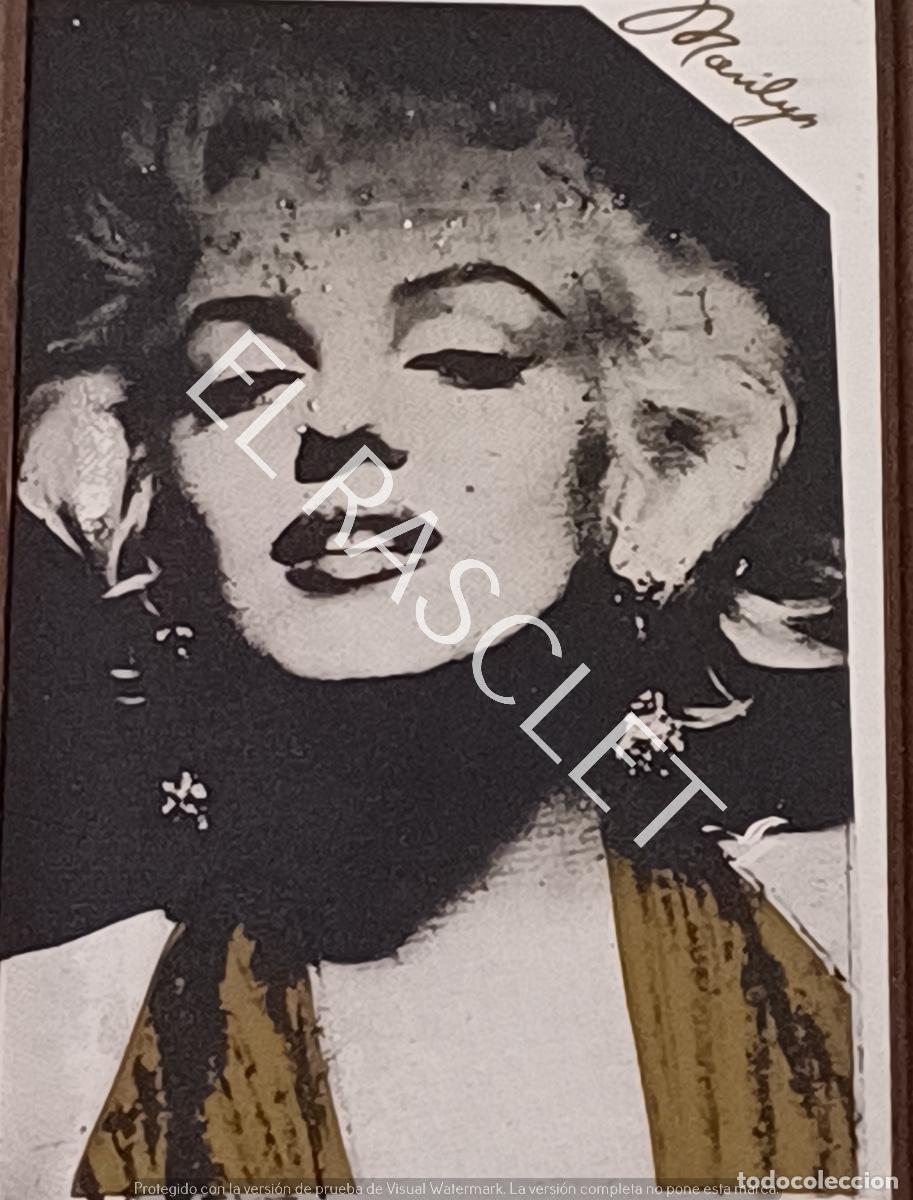 Vintage: CUADRO EN ESPEJO CON SERIGRAFIA DE MARILYN - Foto 3