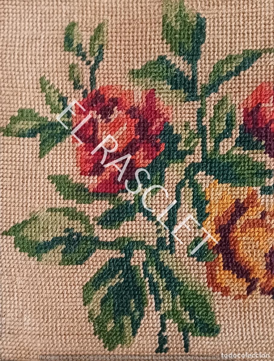 Vintage: CUADRO EN PUNTO DE CRUZ O PETIT POINT - Foto 2